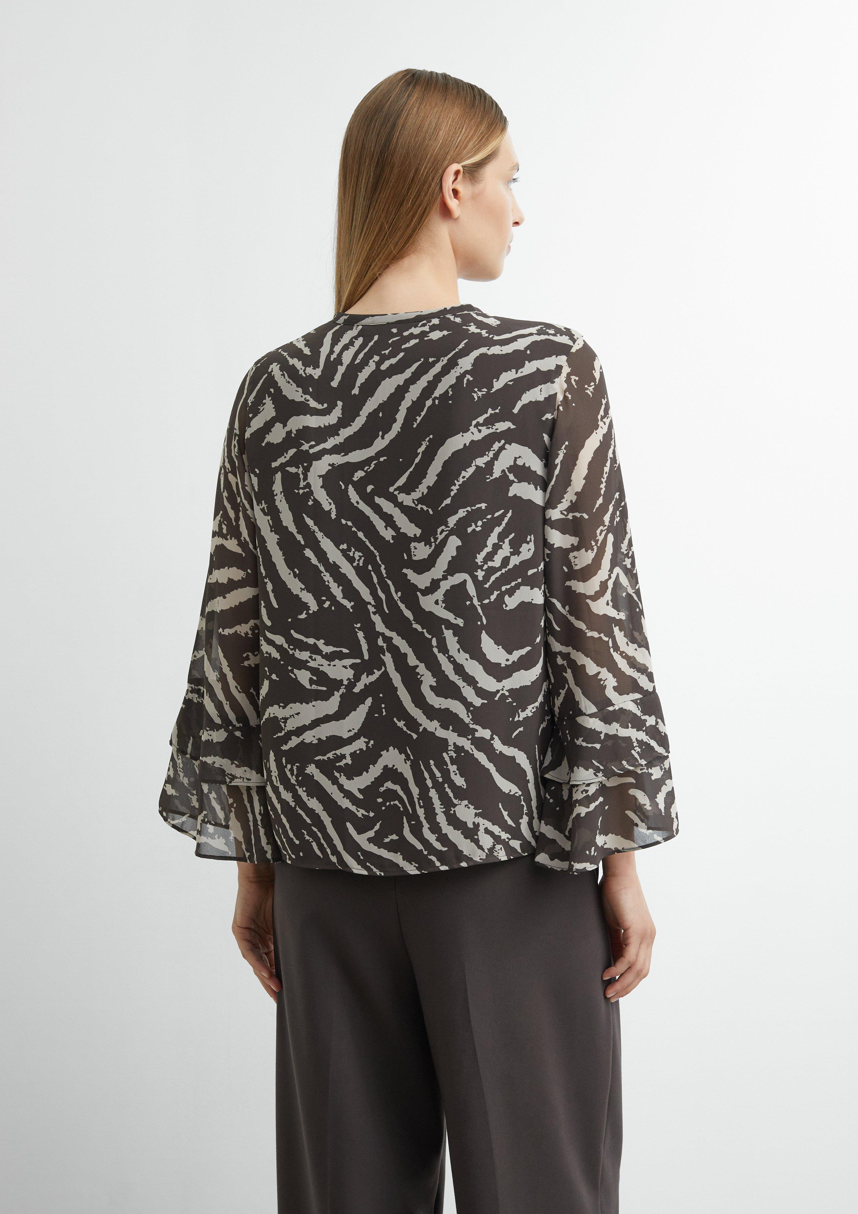 Chiffon Blouse with Ruffles in beige by COMMA