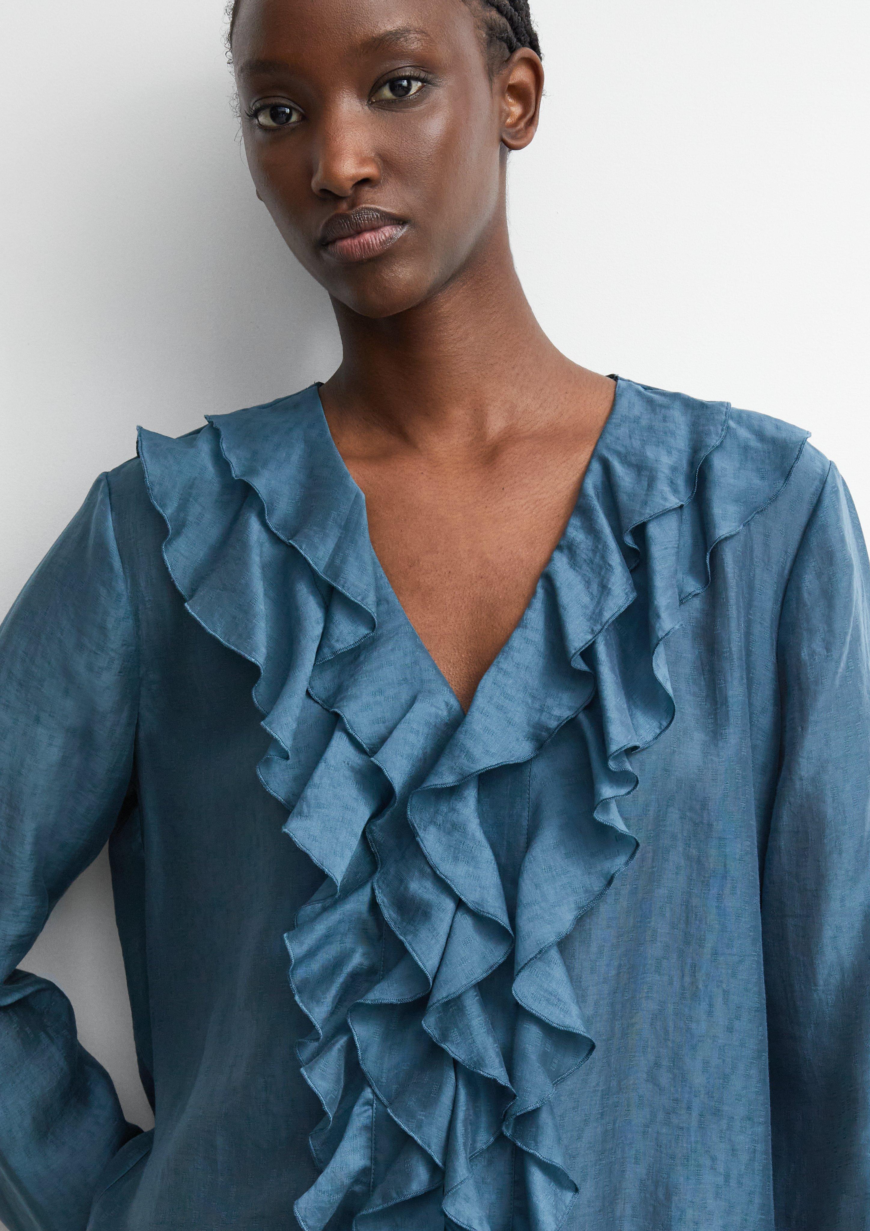 Blouse in petrol by COMMA