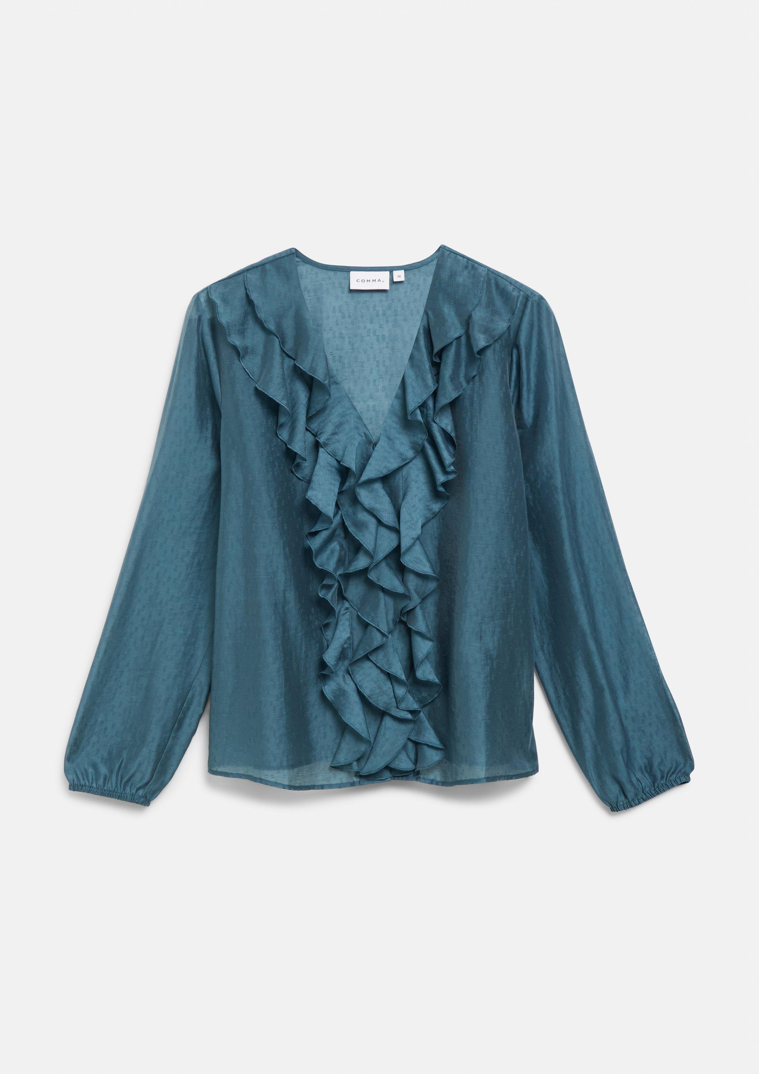 Blouse in petrol by COMMA