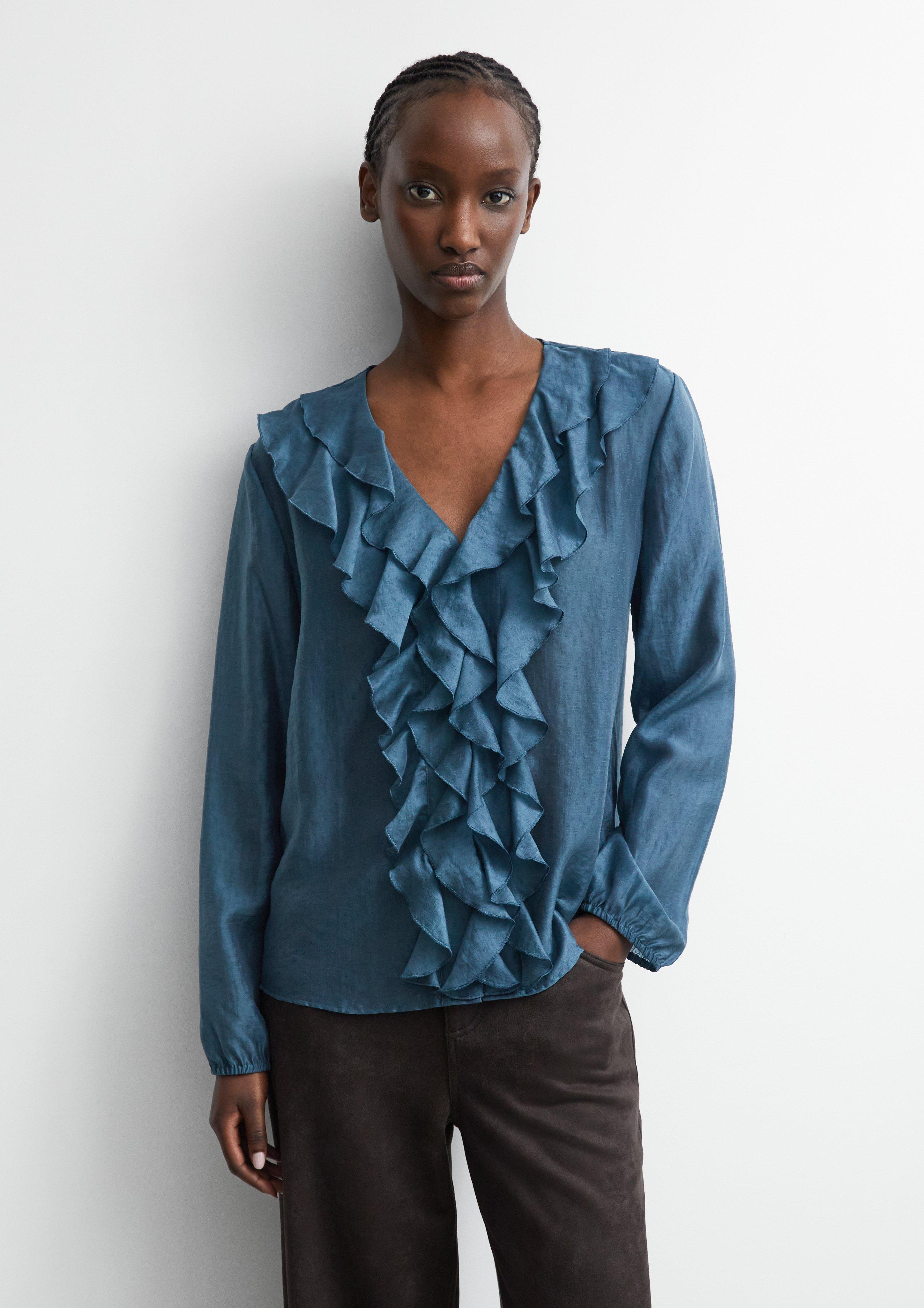 Blouse in petrol by COMMA