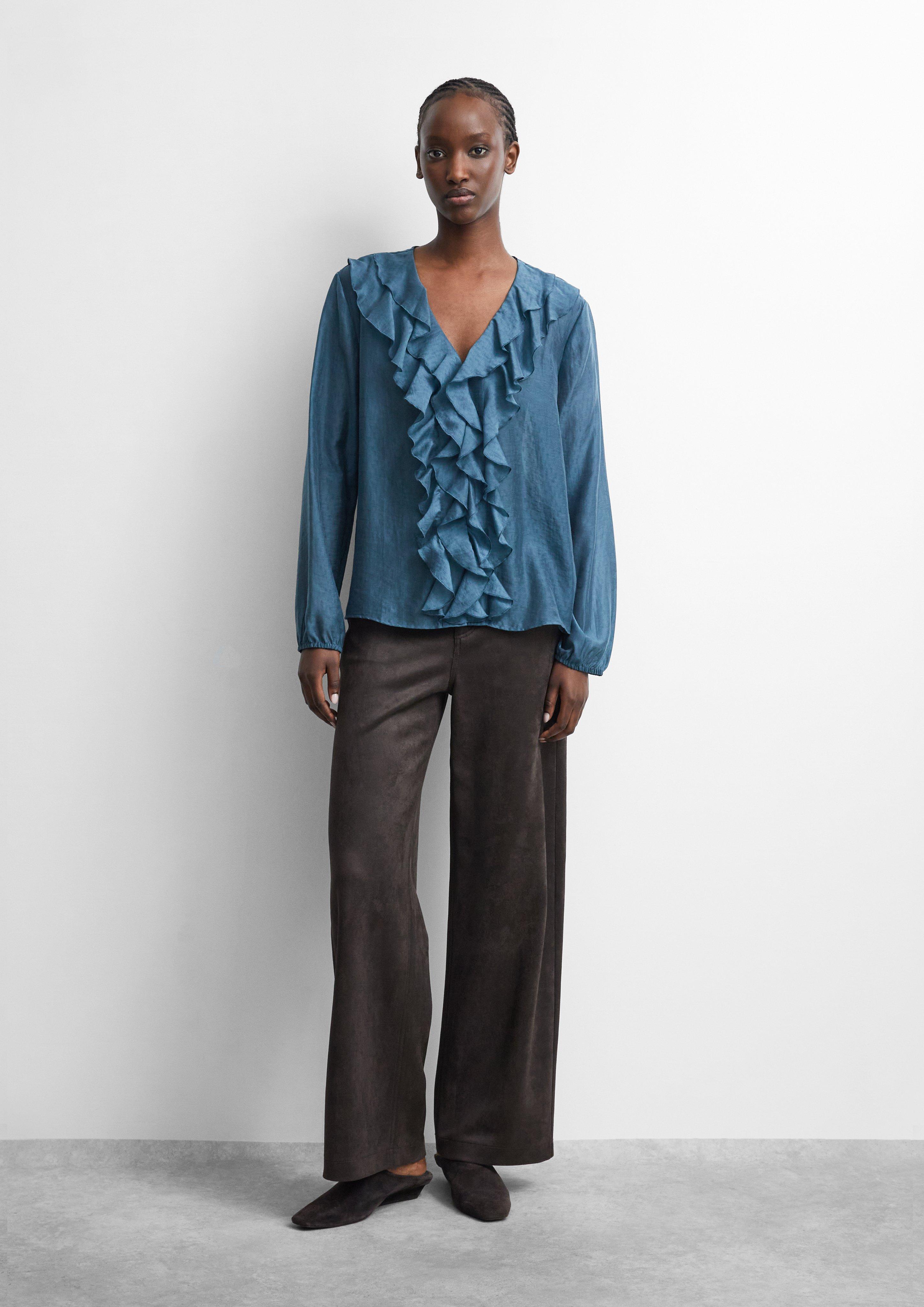 Blouse in petrol by COMMA