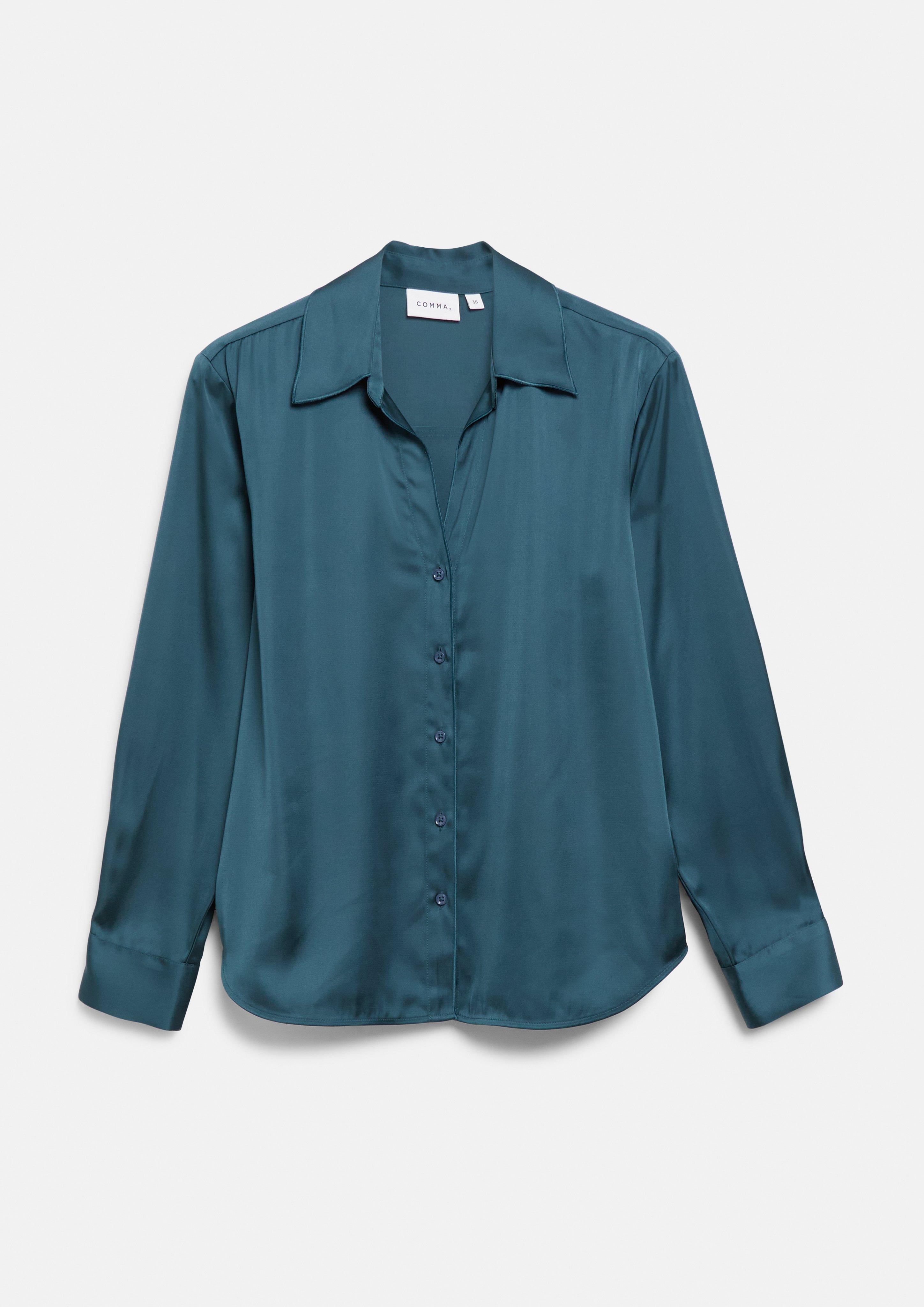 Blouse in petrol by COMMA