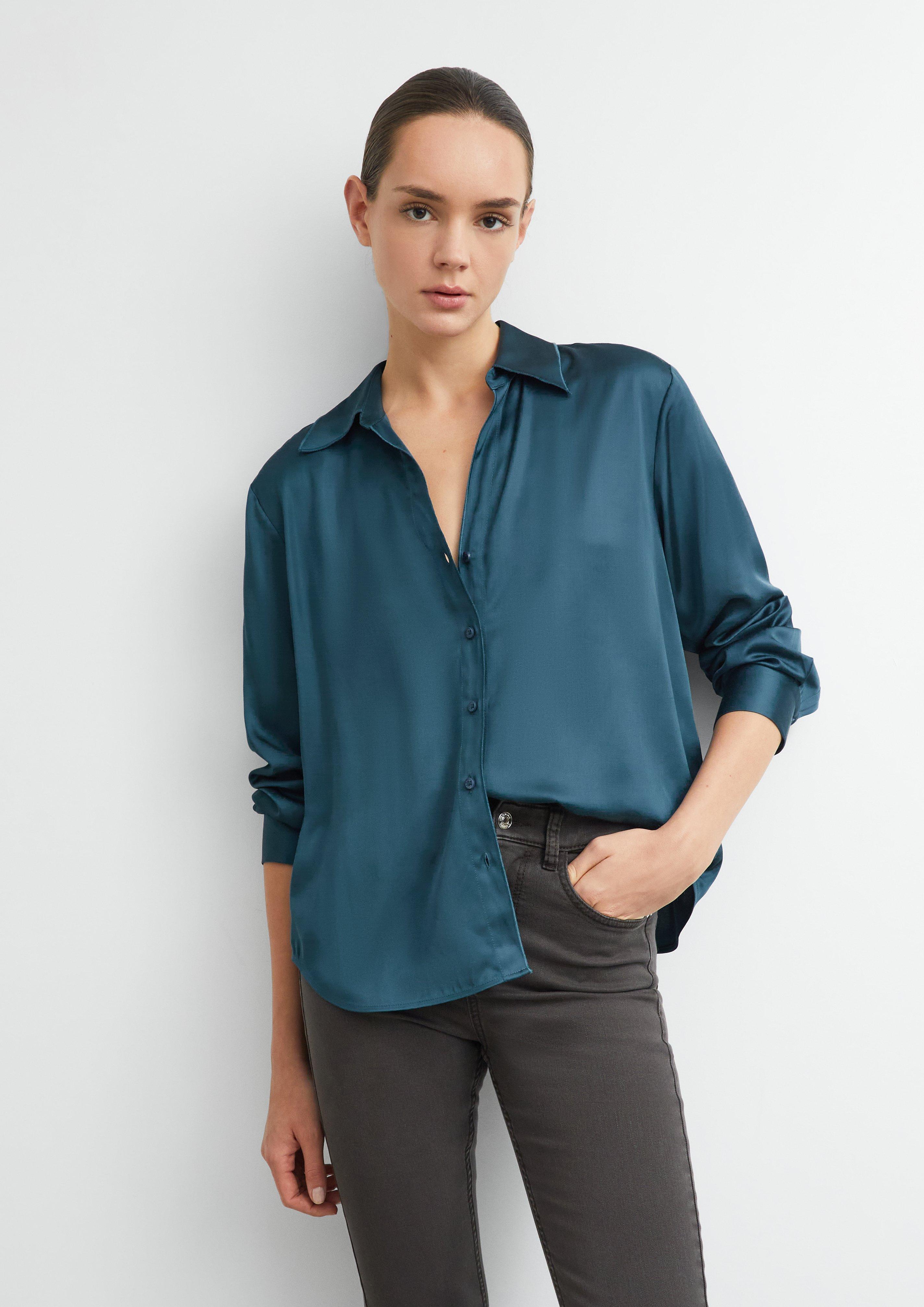 Blouse in petrol by COMMA