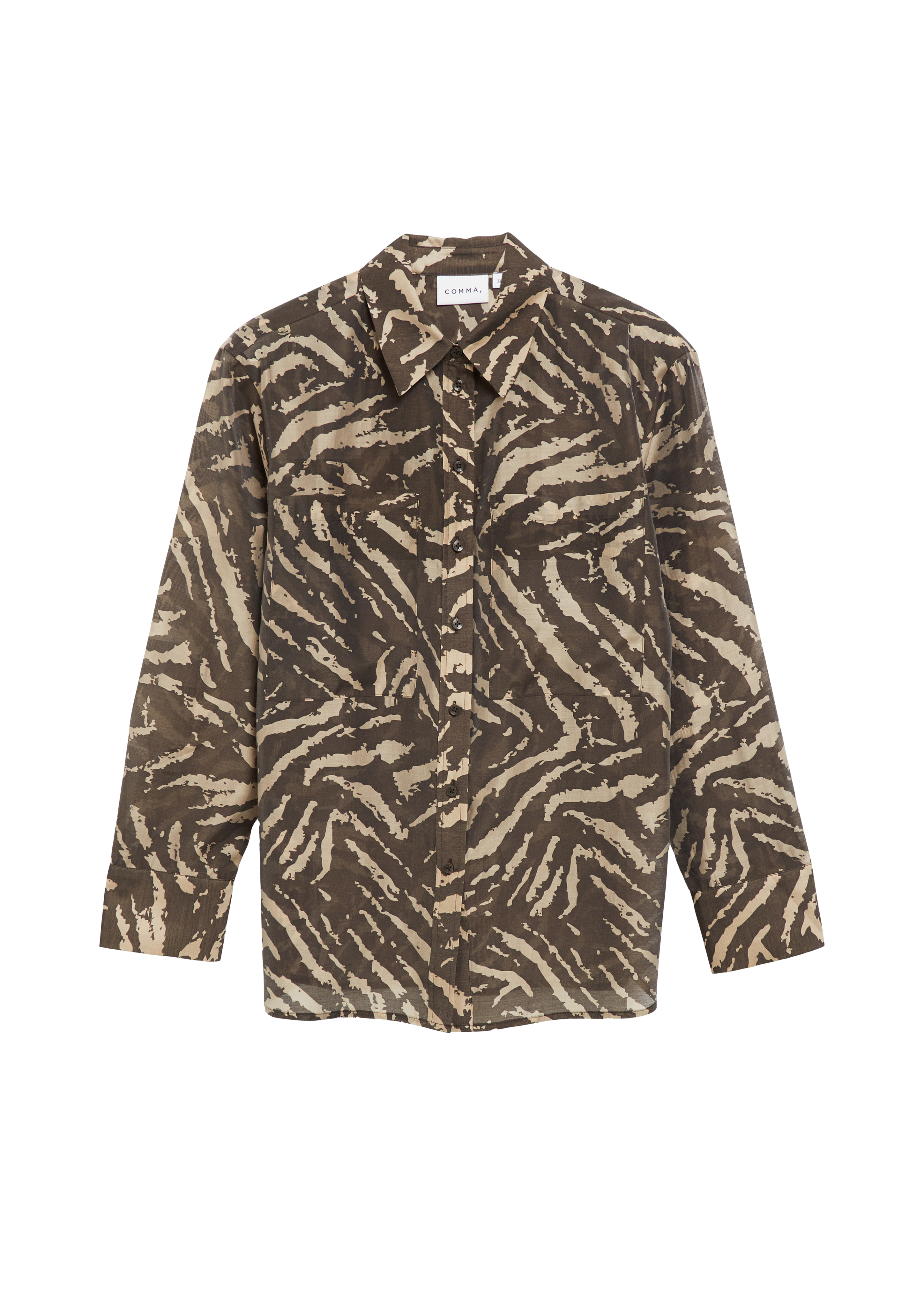Overhemdblouse van een lichte lyocellmix