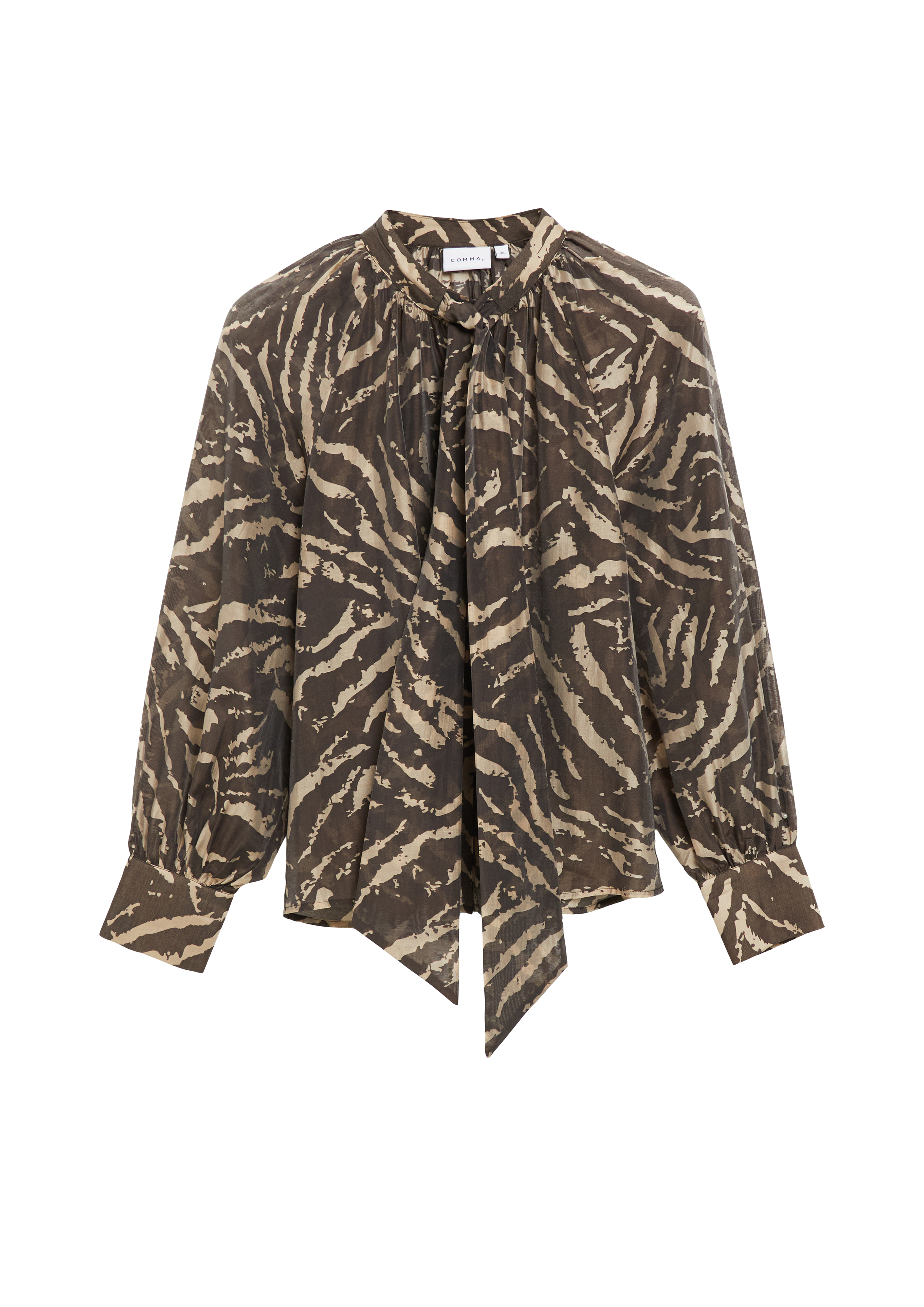 Blouse met strik in een lichte lyocellmix