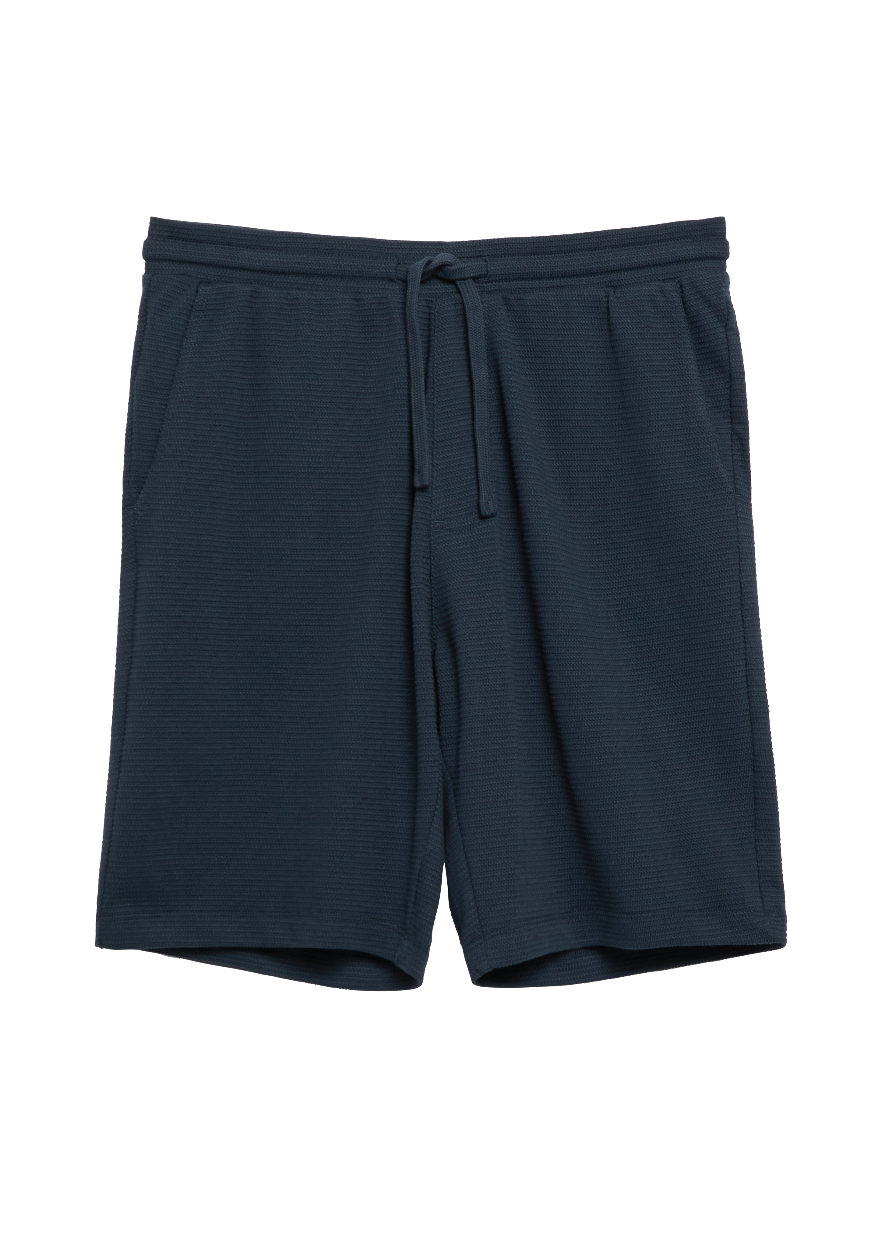 Gerippte Jersey-Shorts mit Eingrifftaschen