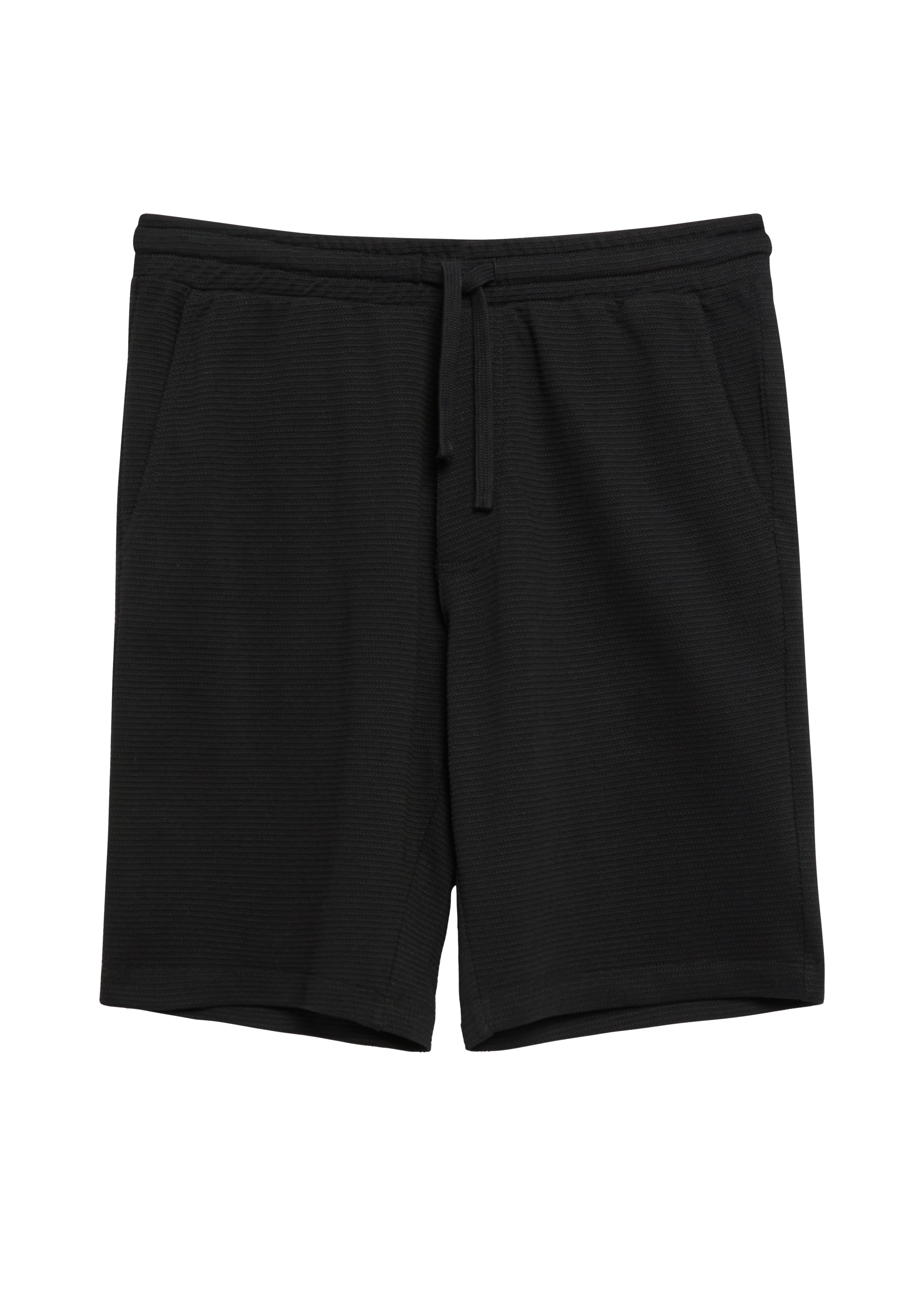 Geribde jersey shorts met steekzakken