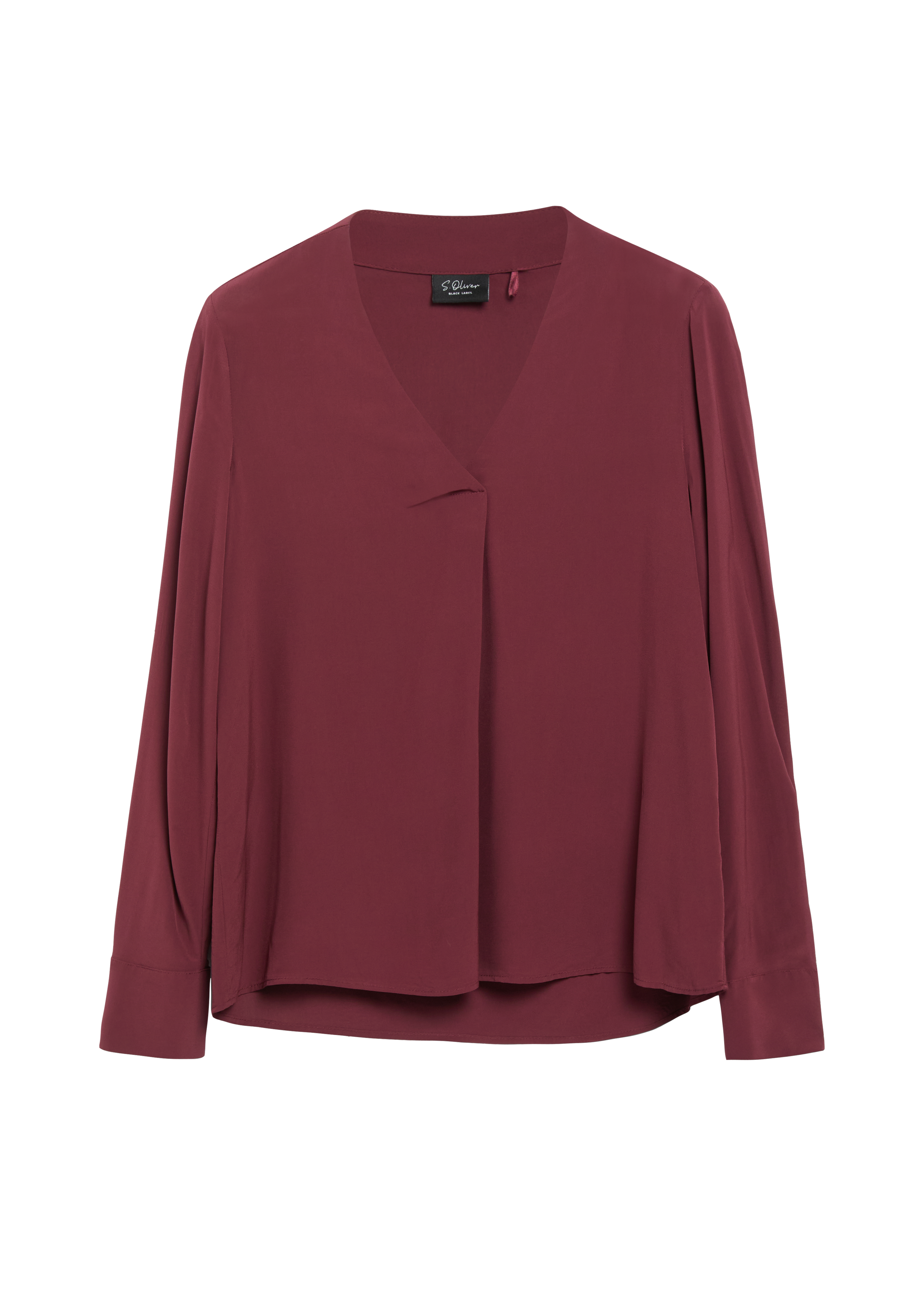 Lichte chiffonblouse met V-hals