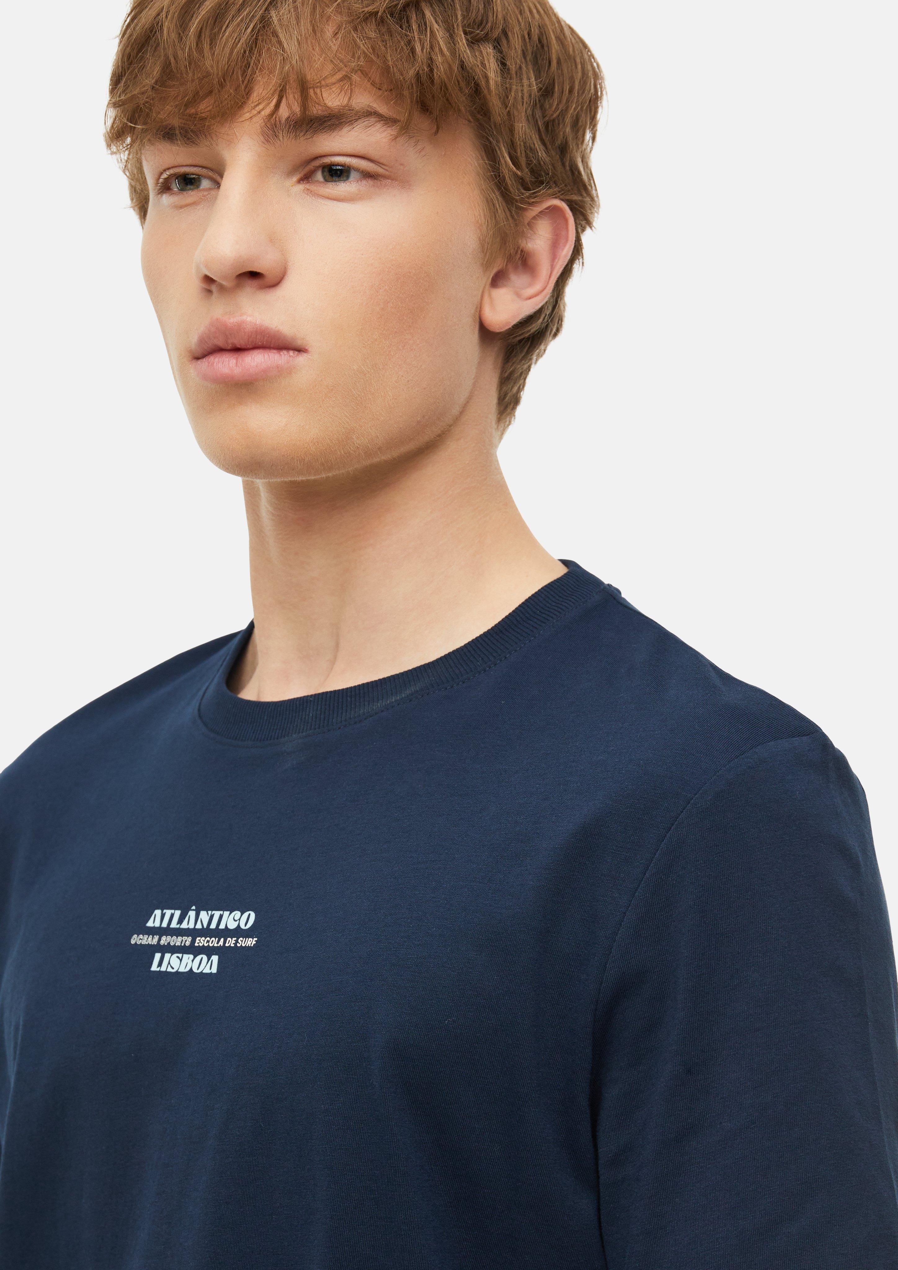 Heren T-shirt in blauw van s.Oliver