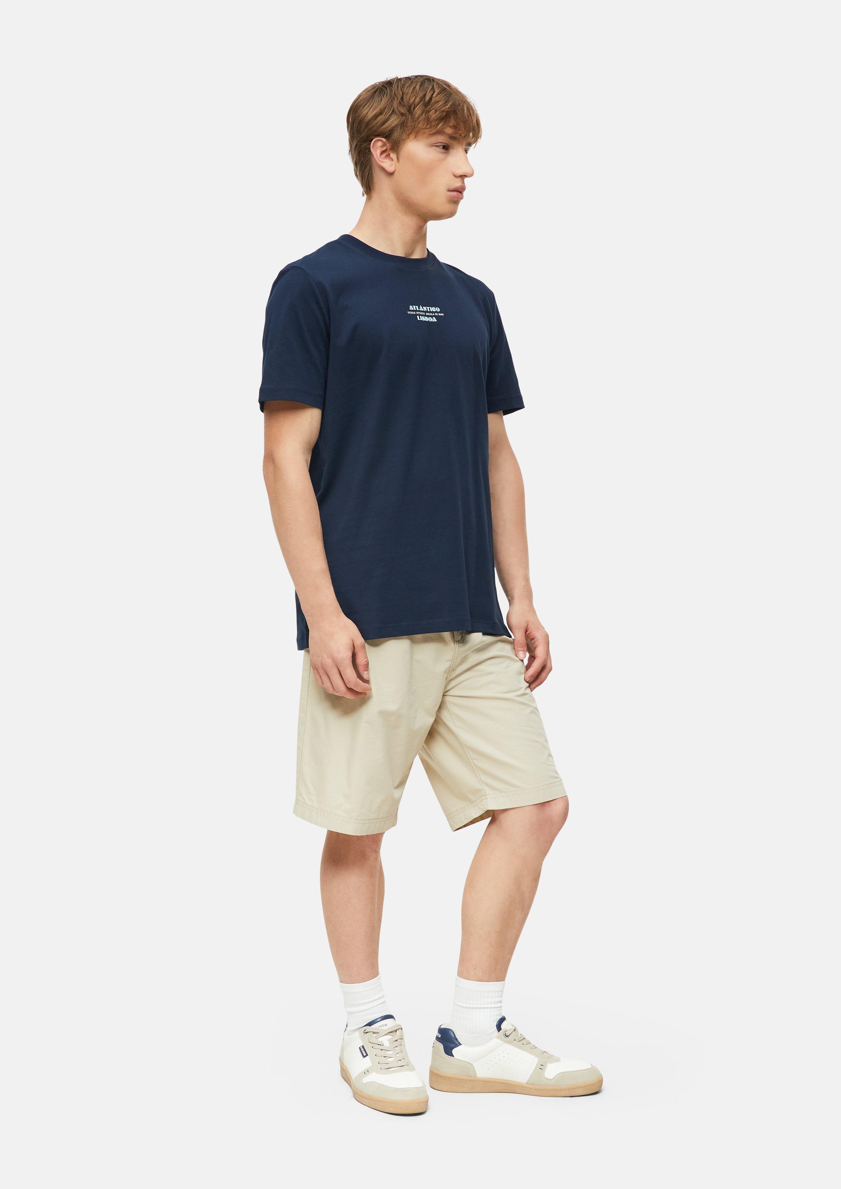 Heren T-shirt in blauw van s.Oliver