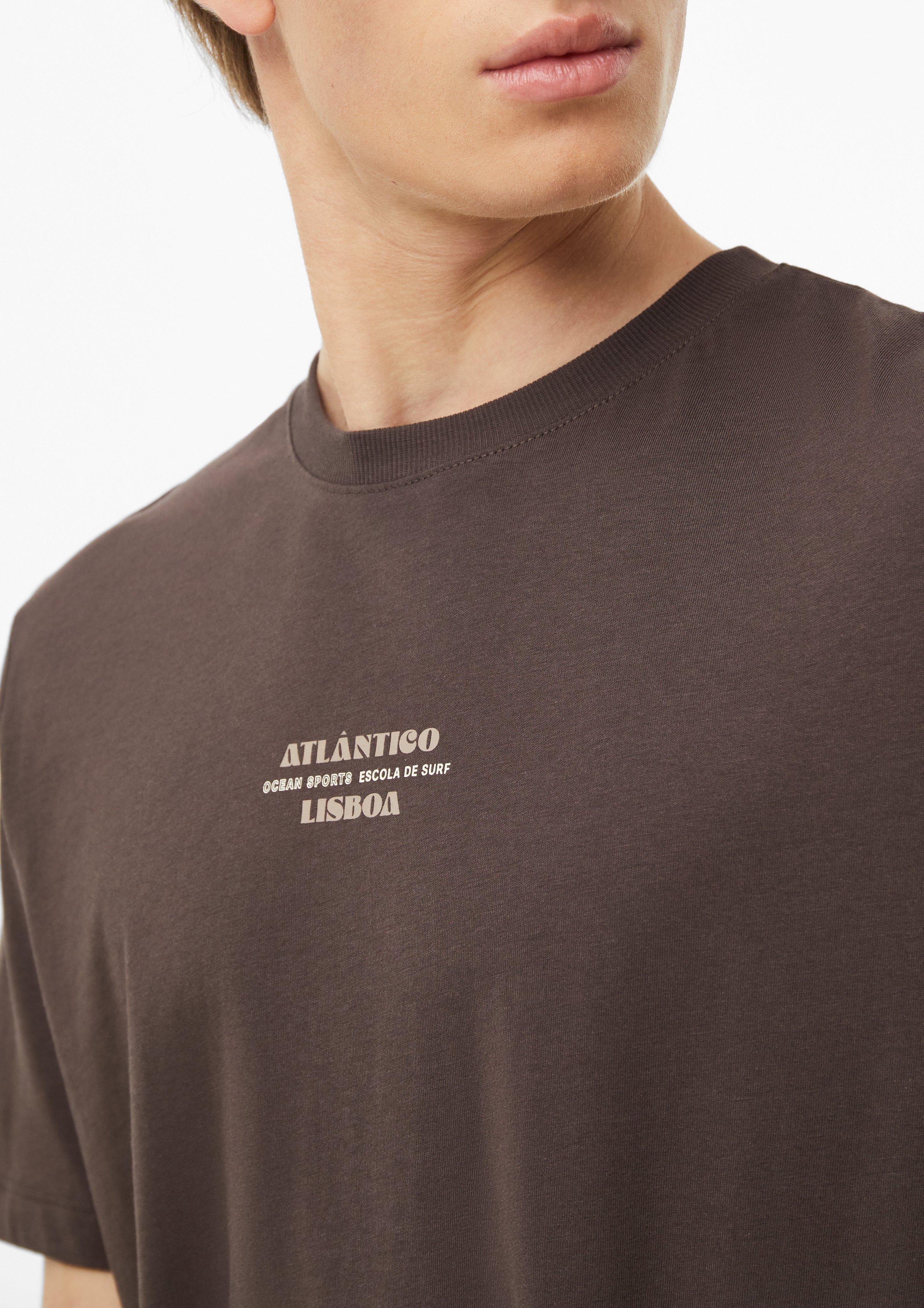Heren T-shirt in bruin van s.Oliver
