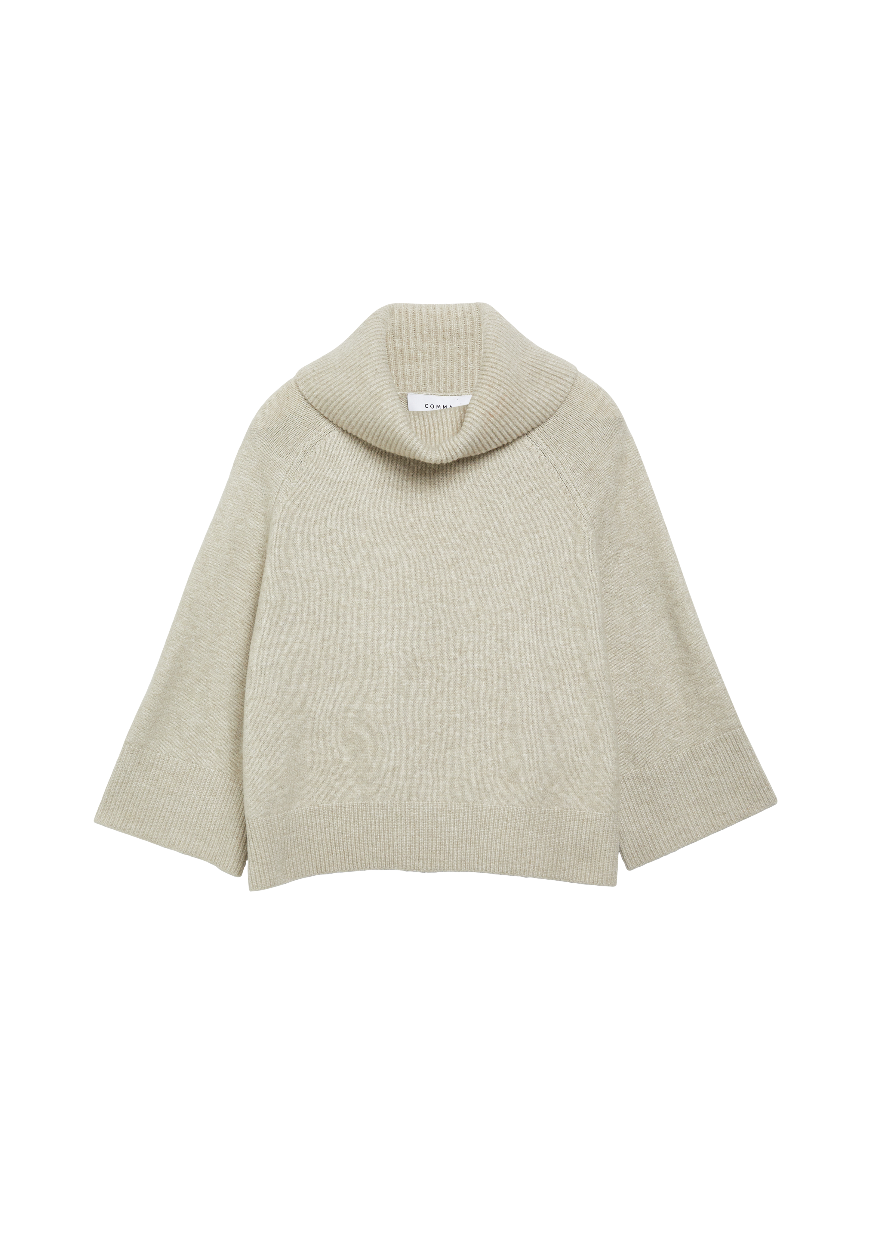 Poncho-trui met wijde kraag