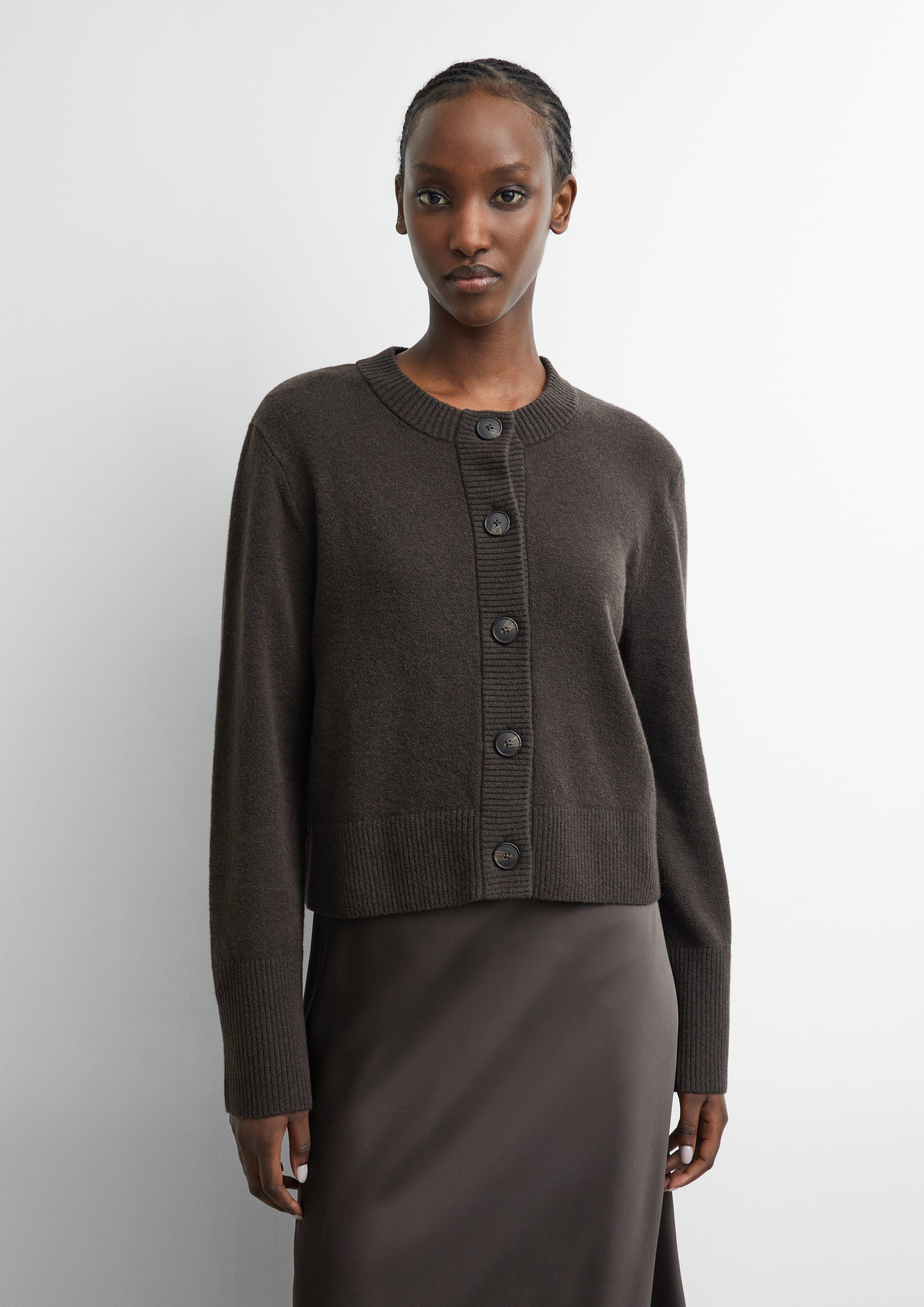 Cardigan in dark brown by COMMA