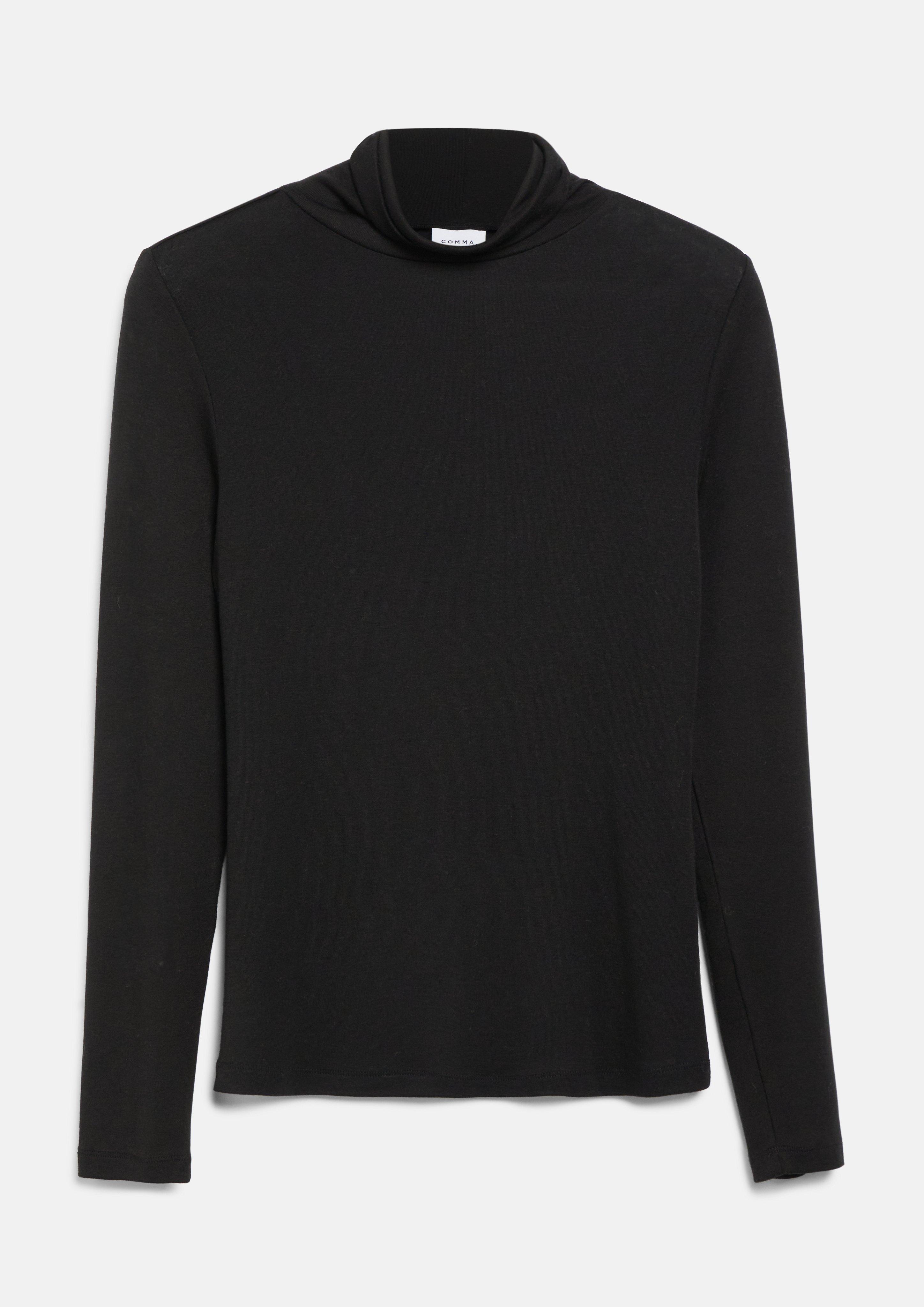 T-Shirt in schwarz von COMMA