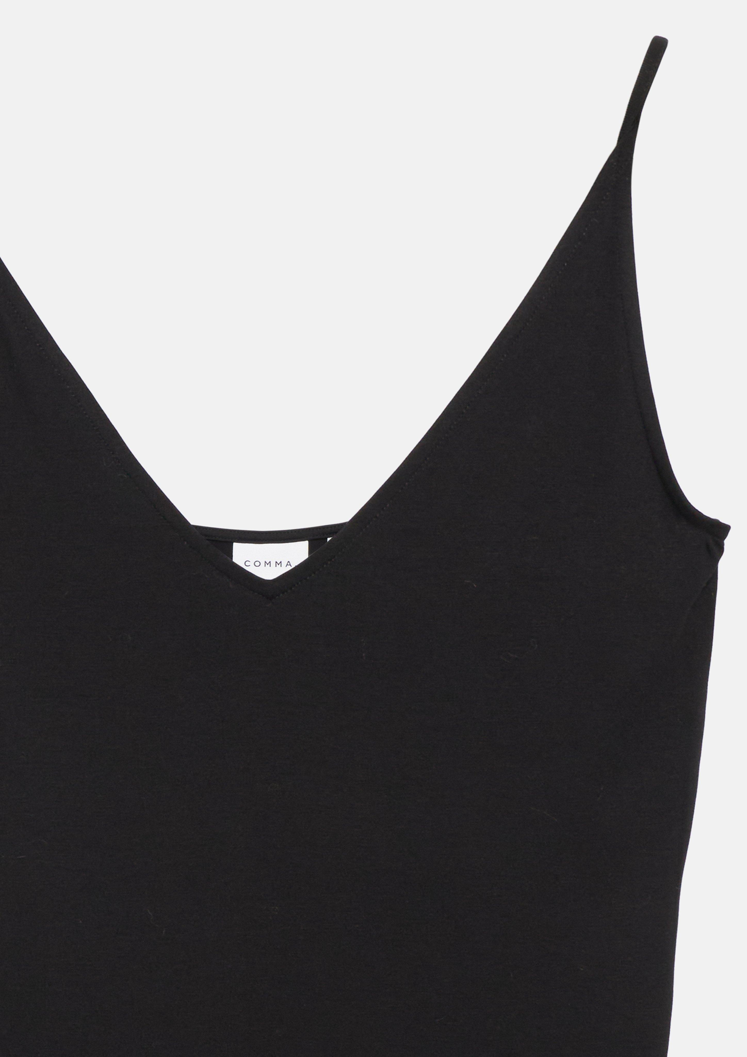 T-Shirt in schwarz von COMMA