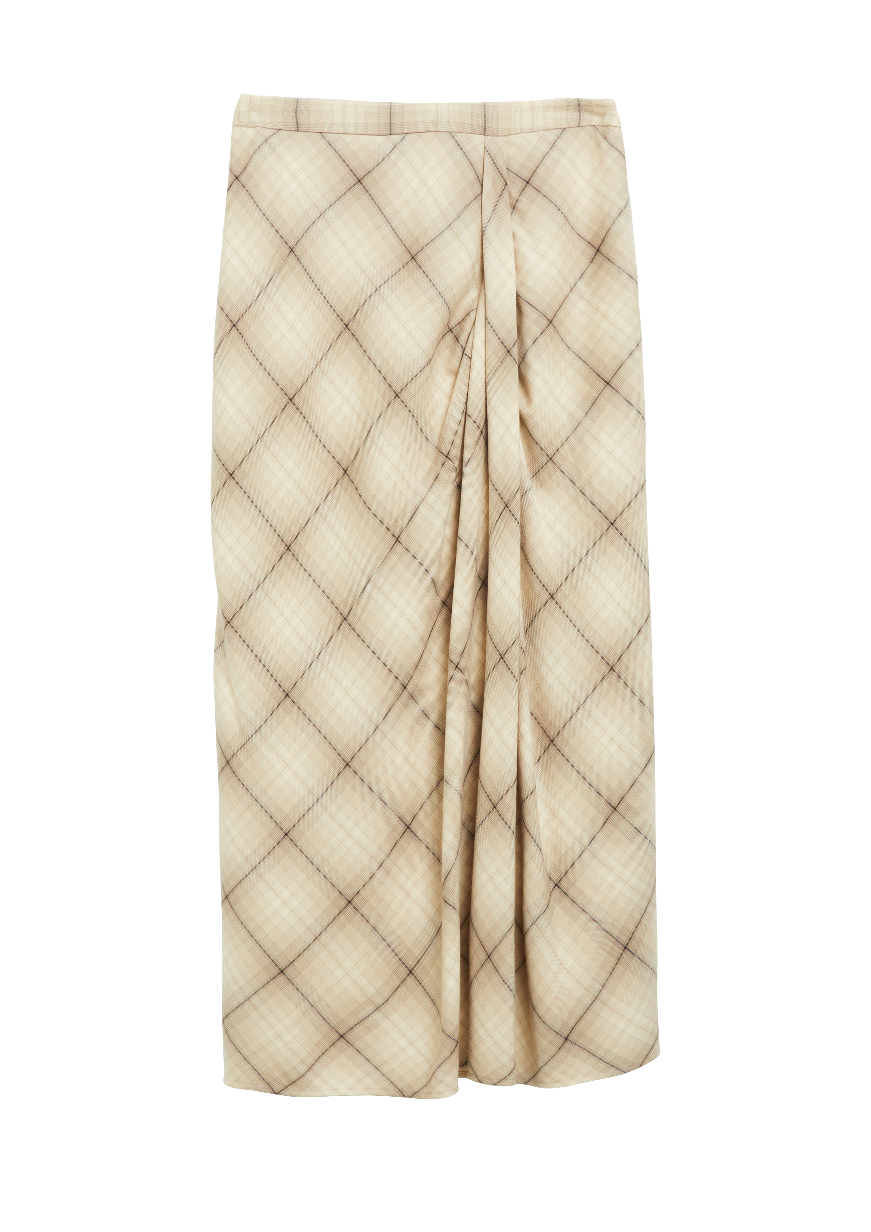 Geruite flanellen rok met plooien