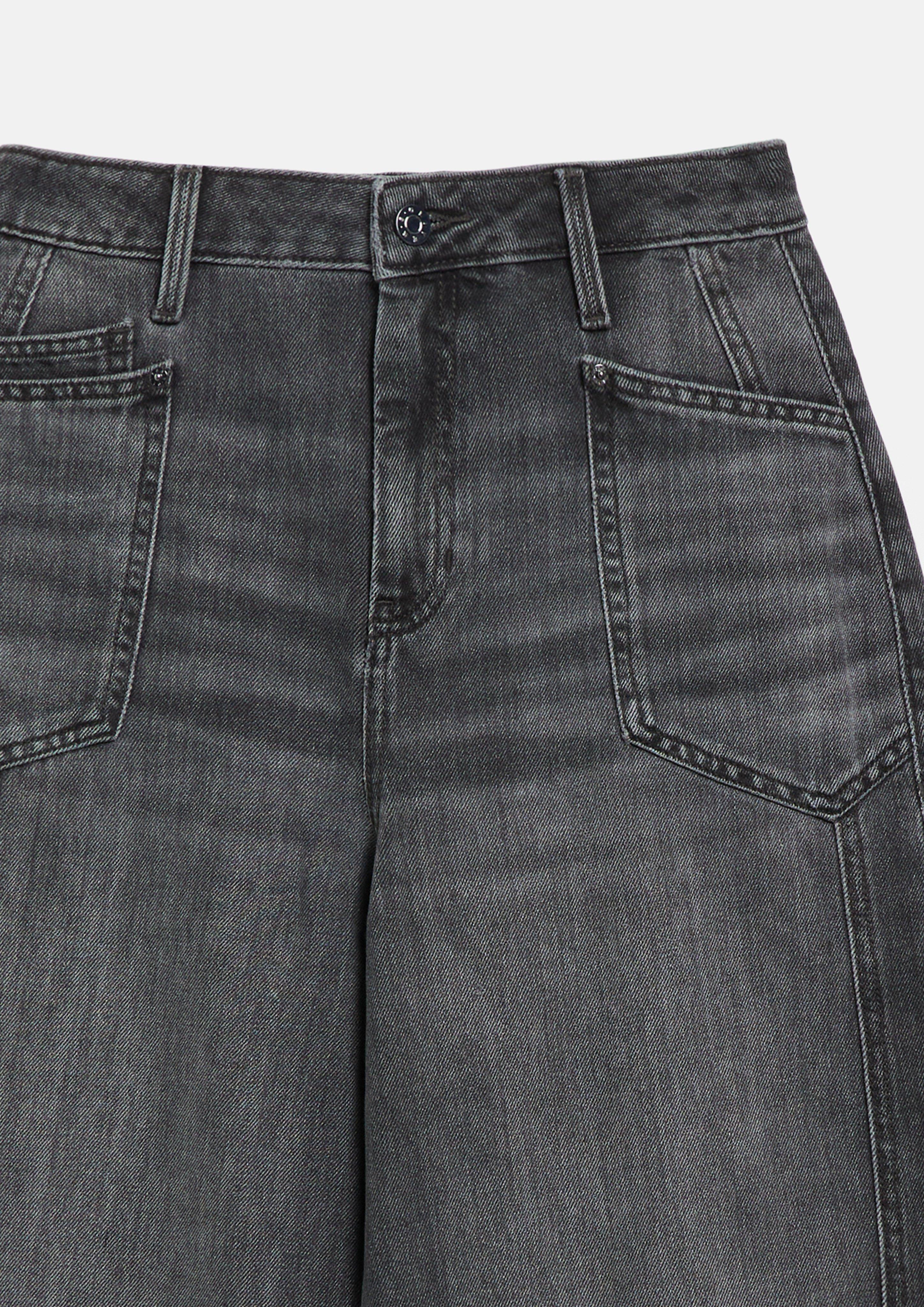 Femmes s.Oliver x Heidi Klum : jean longueur cheville / Barrel Fit / taille haute en gris de s.Oliver