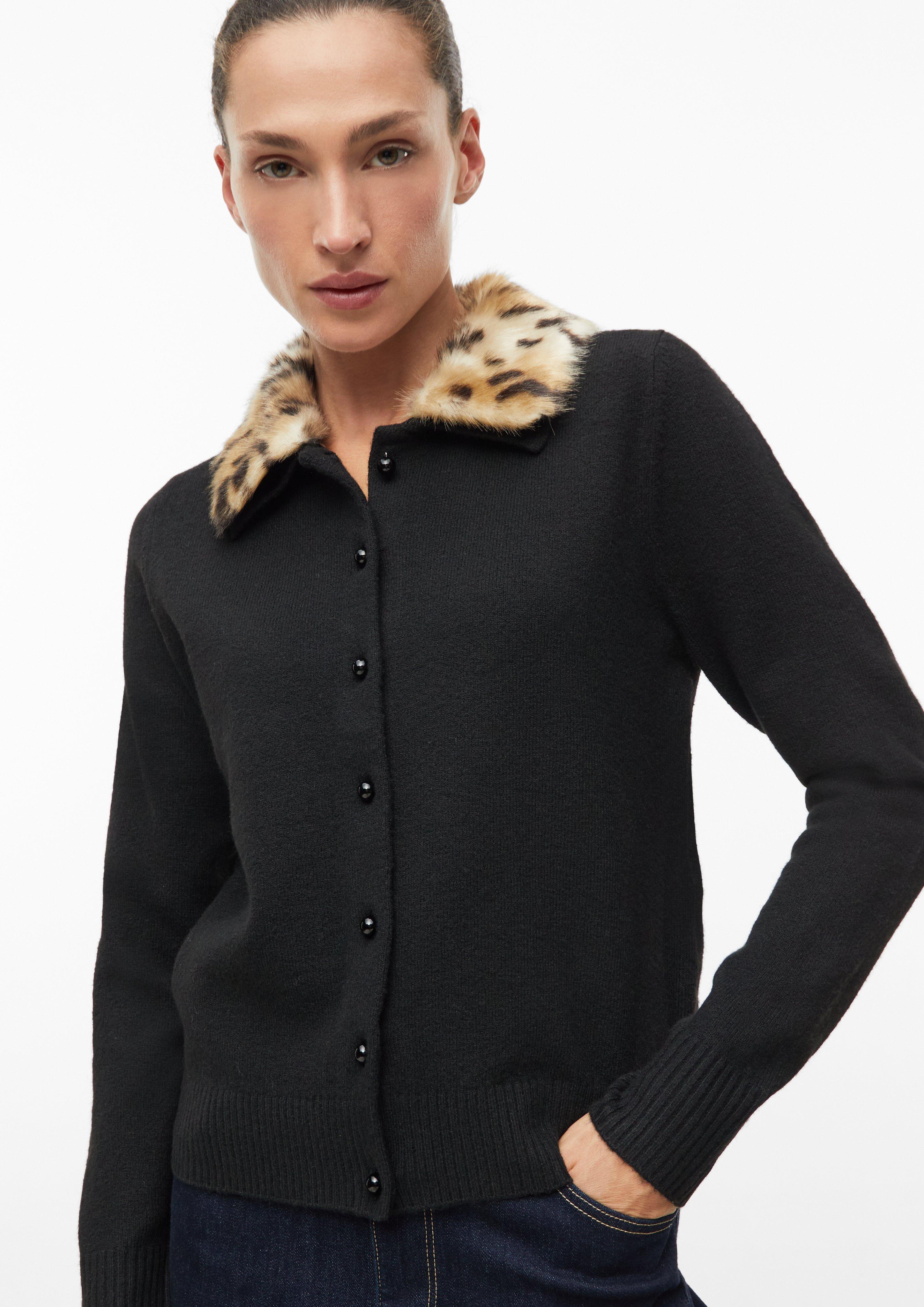 Femmes Veste en tricot en noir de s.Oliver BLACK LABEL