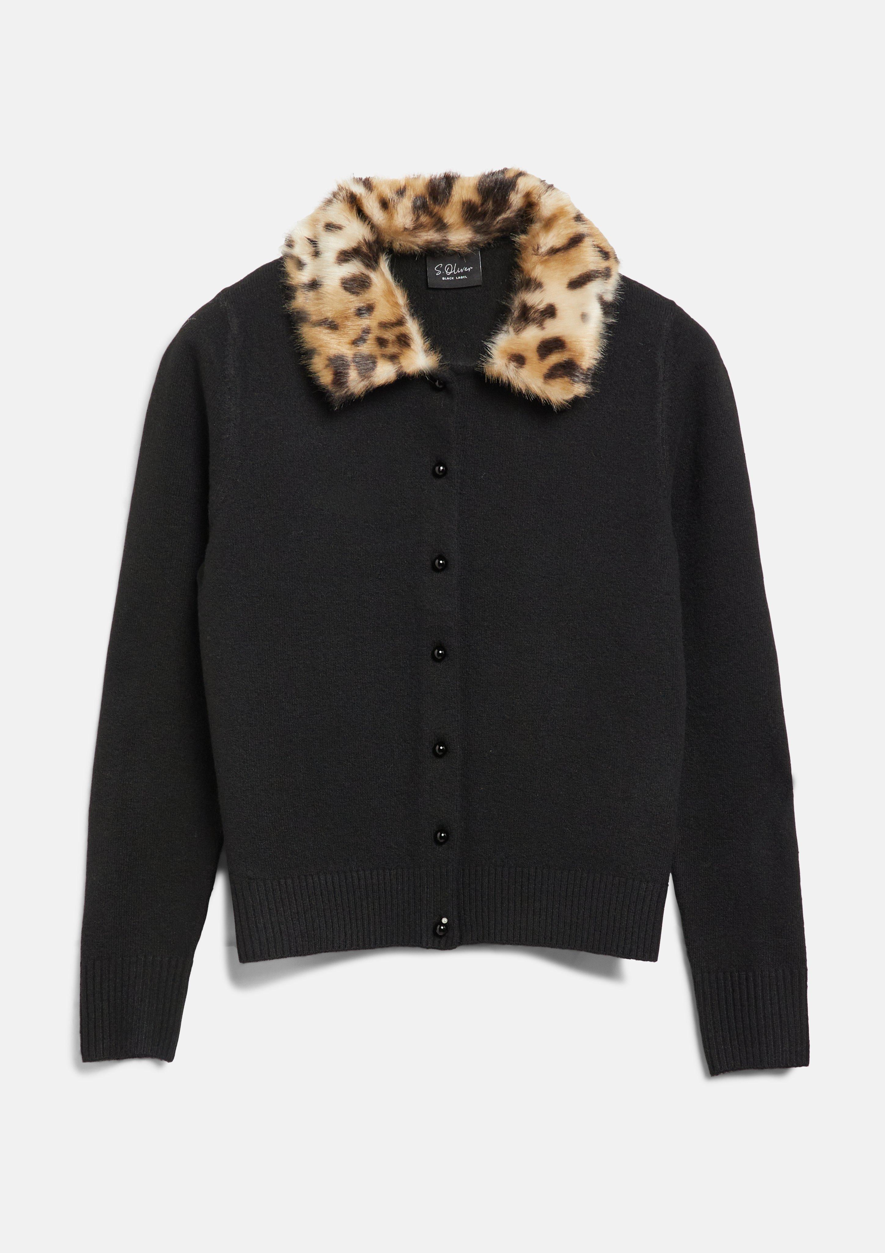 Femmes Veste en tricot en noir de s.Oliver BLACK LABEL