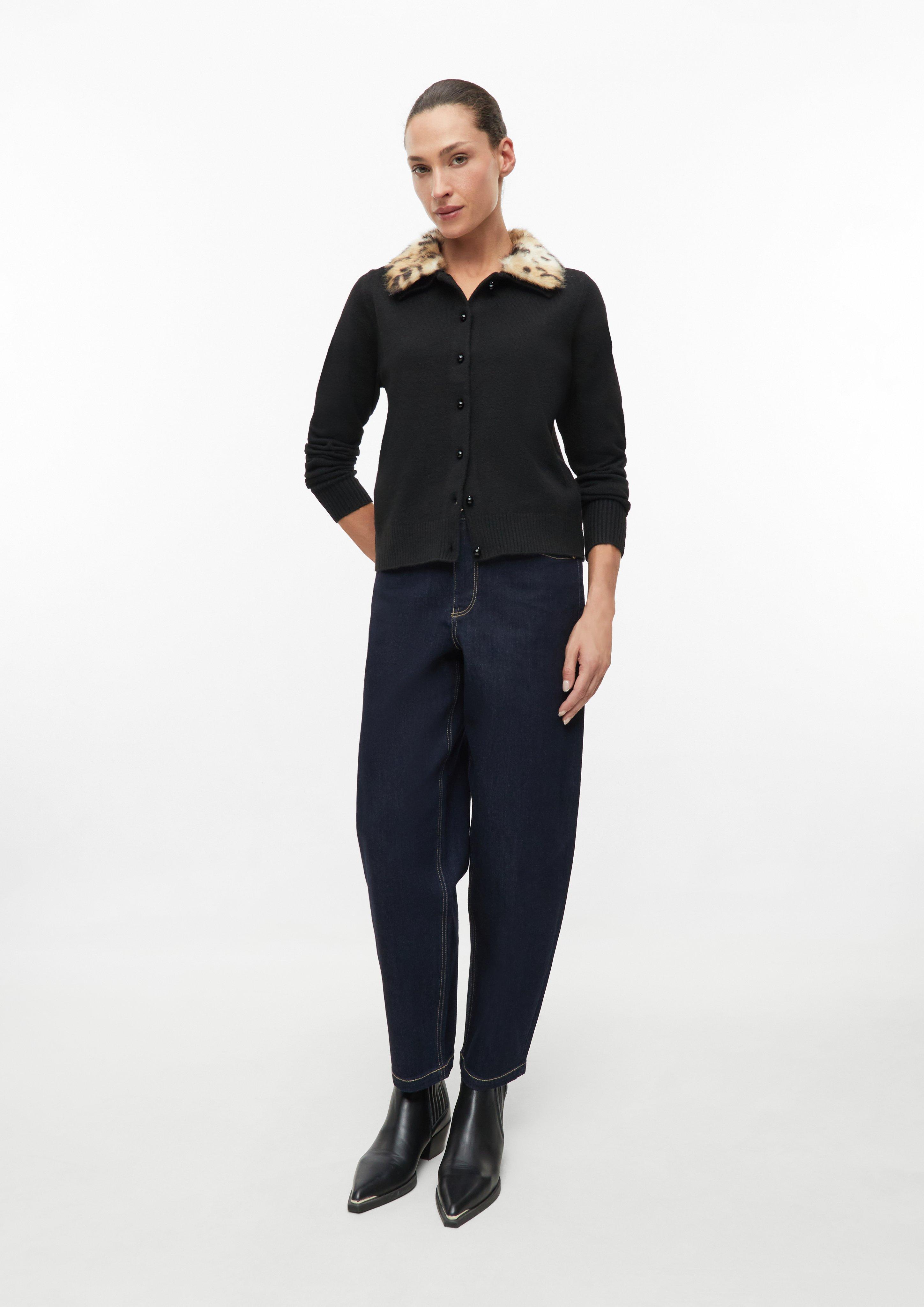 Femmes Veste en tricot en noir de s.Oliver BLACK LABEL