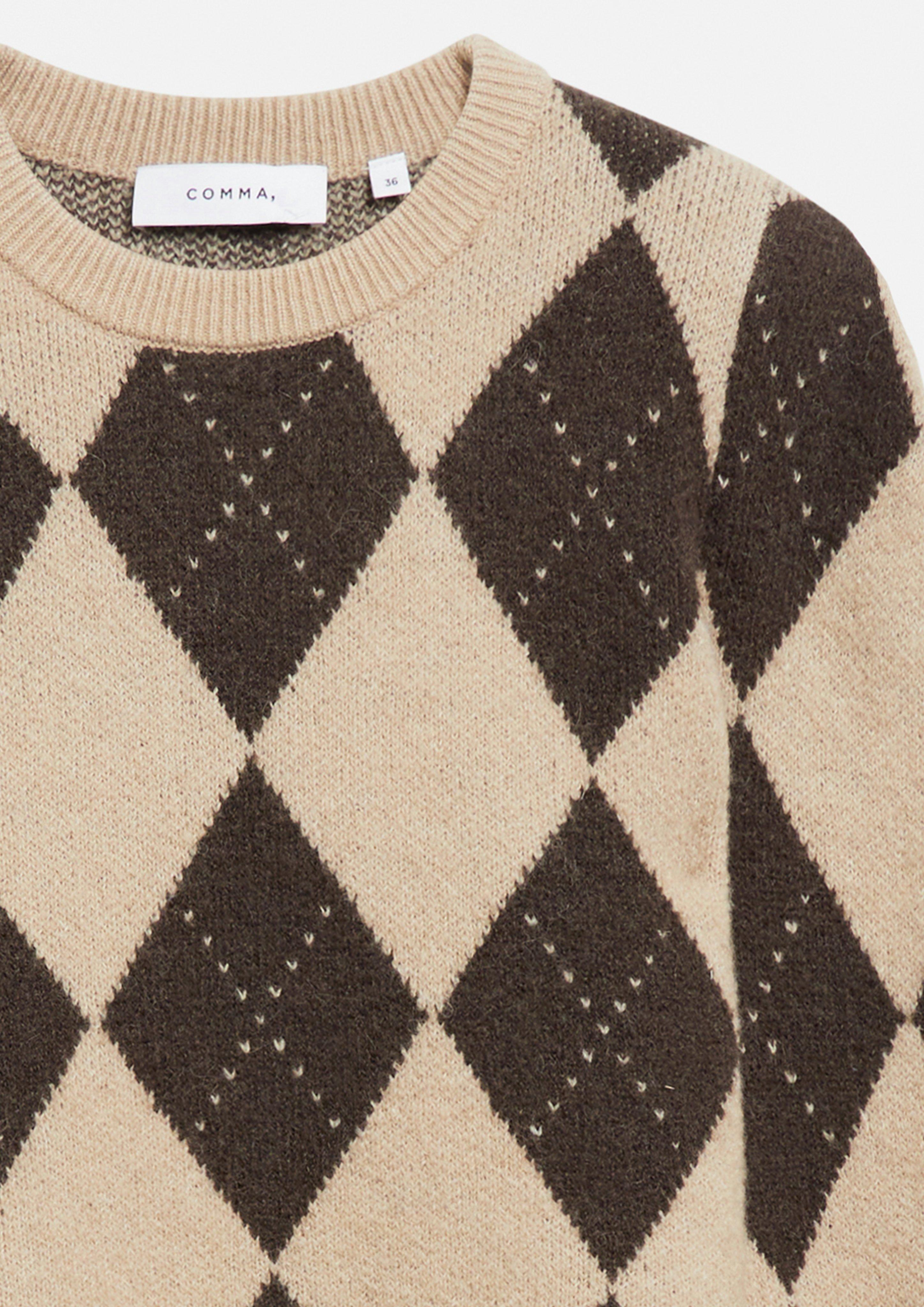 Dames Gebreide trui in beige van COMMA