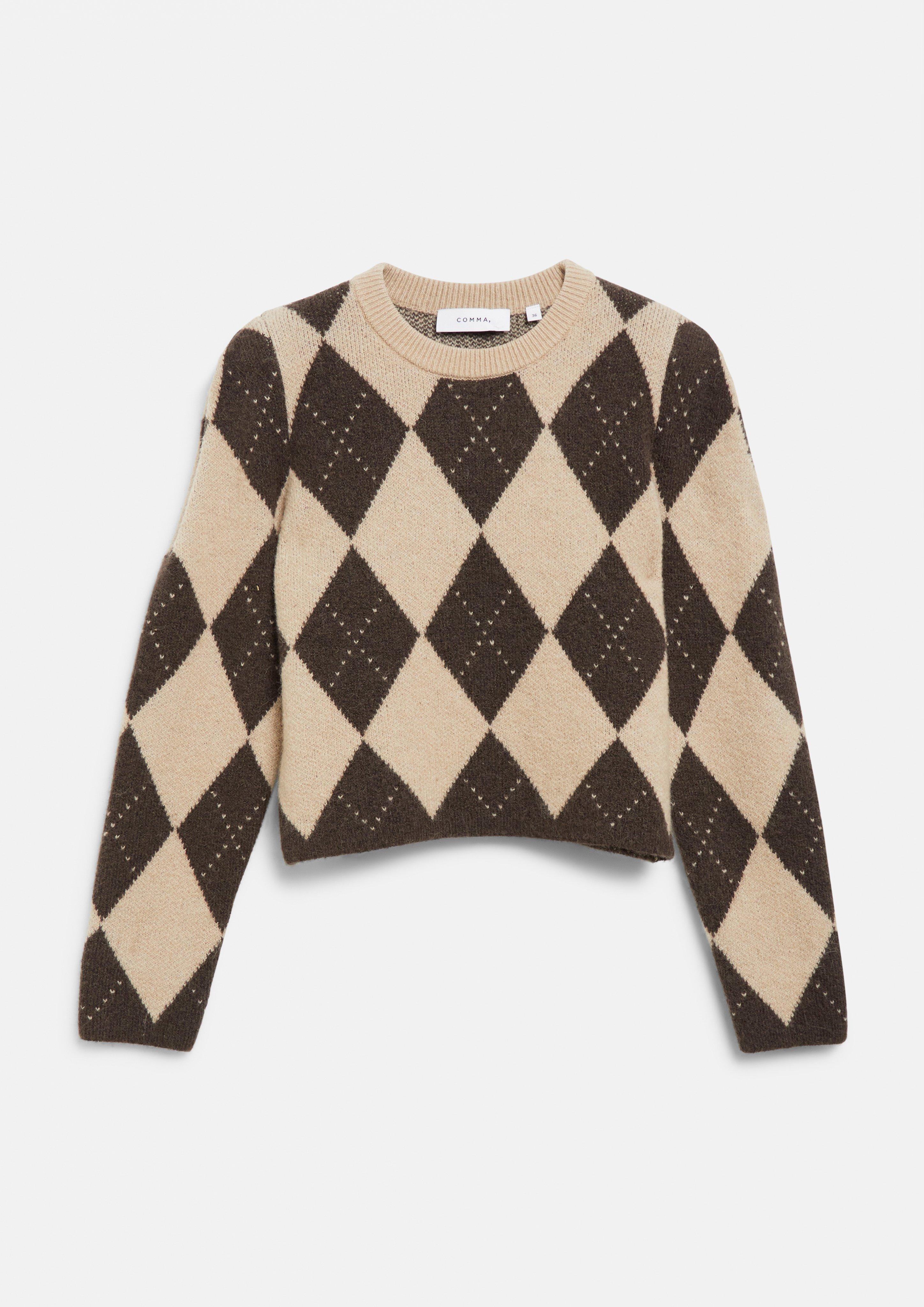 Dames Gebreide trui in beige van COMMA