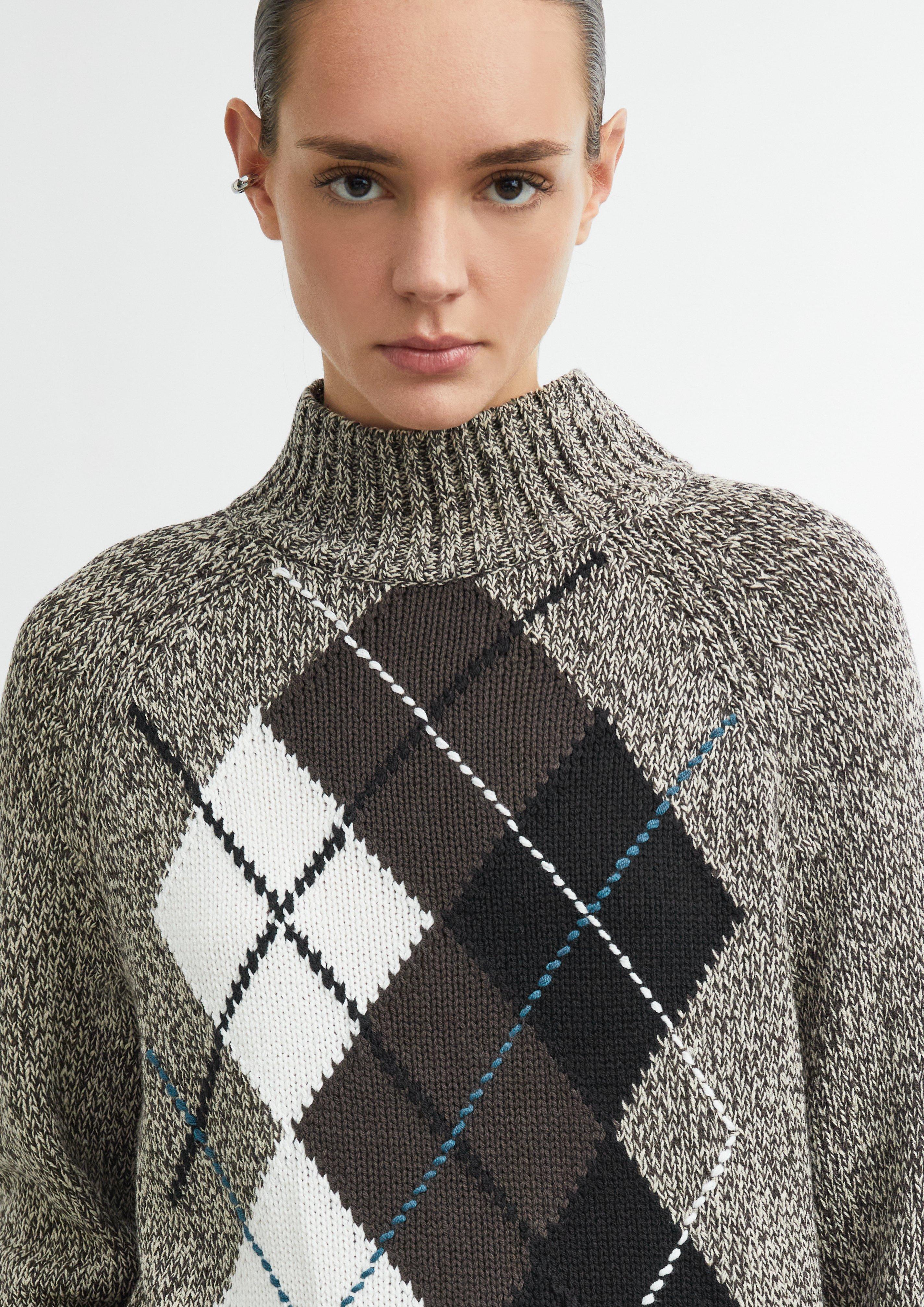 Women Knitted jumper in brown by COMMA