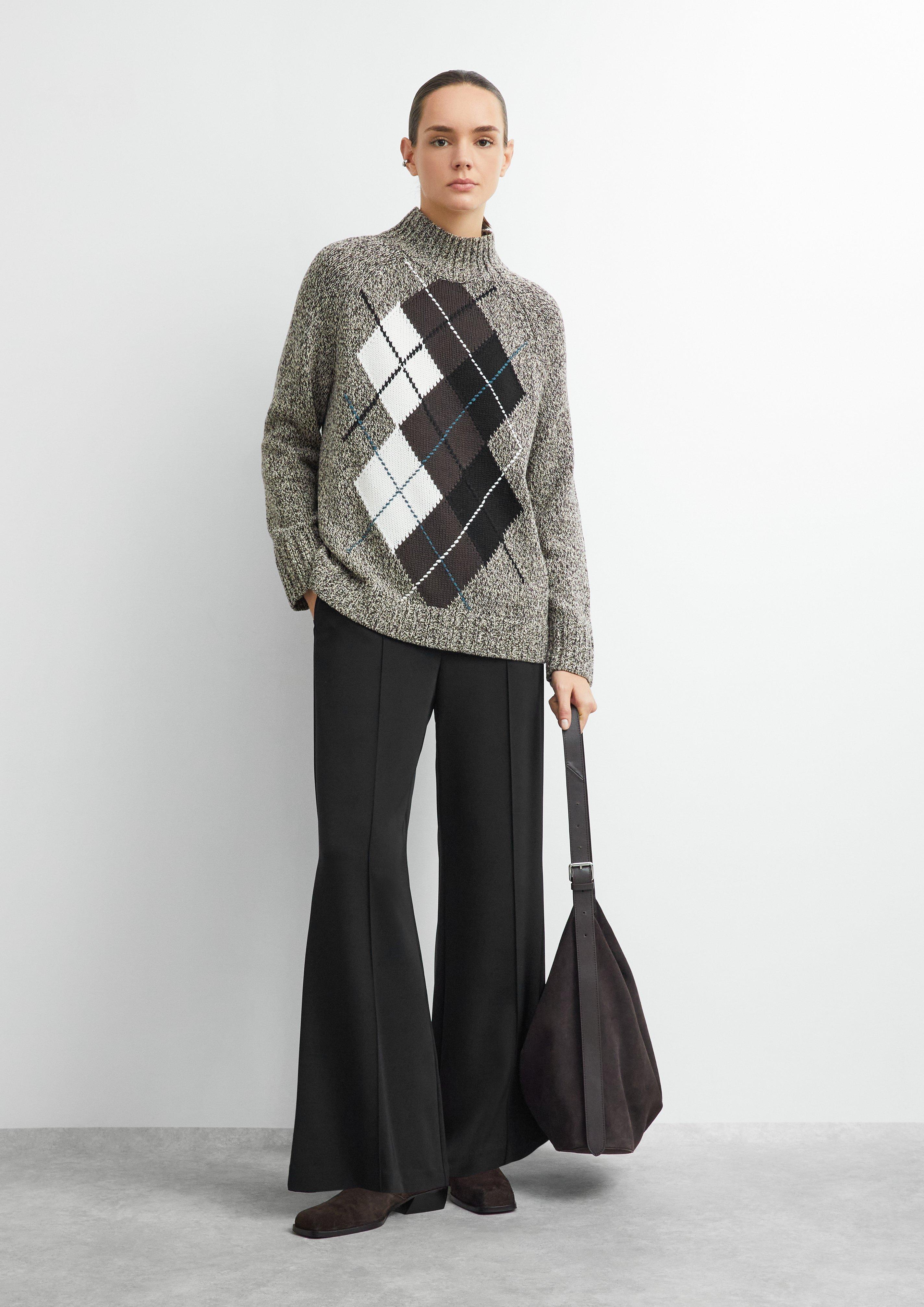 Women Knitted jumper in brown by COMMA