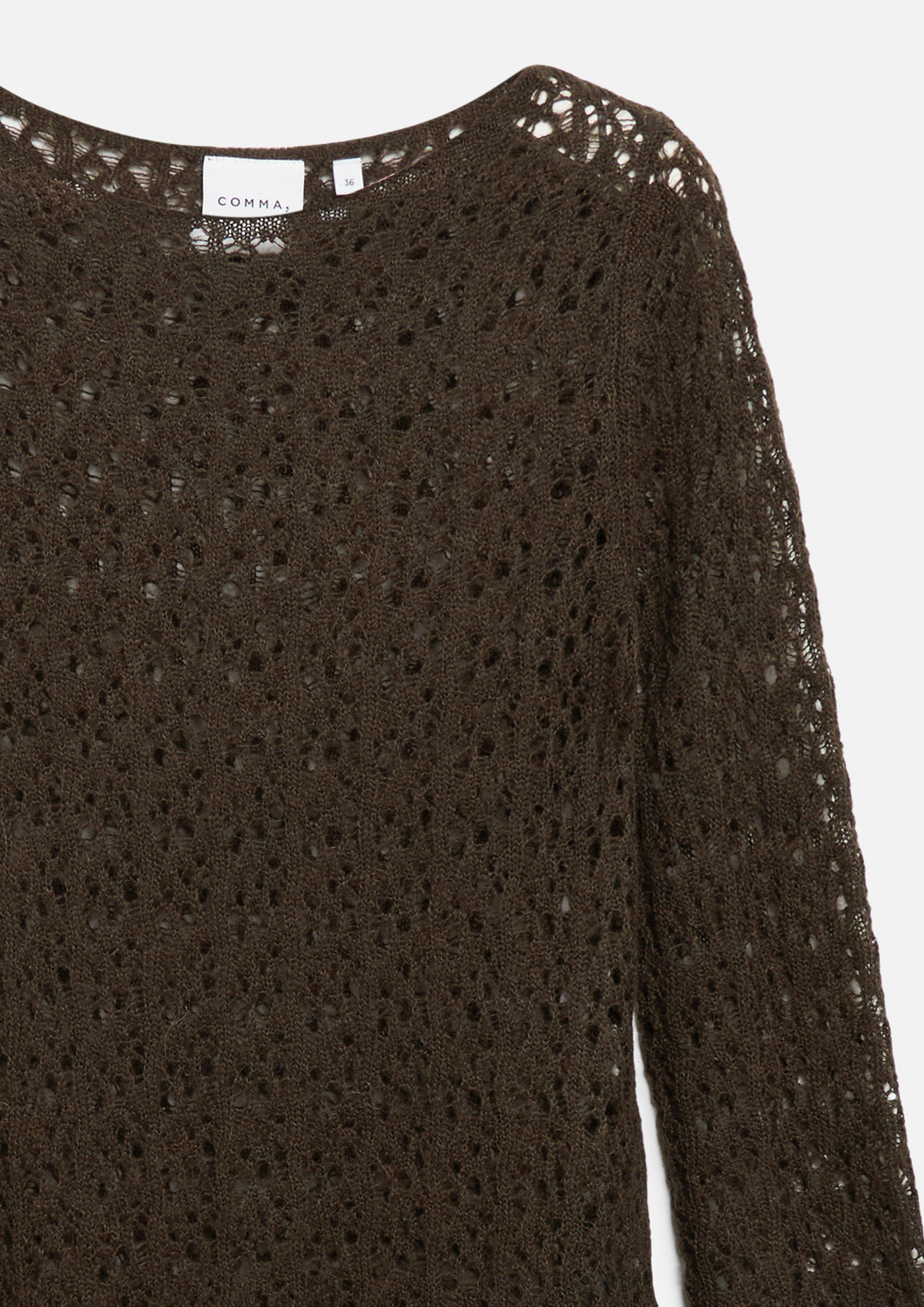 Damen Strickpullover in braun von comma