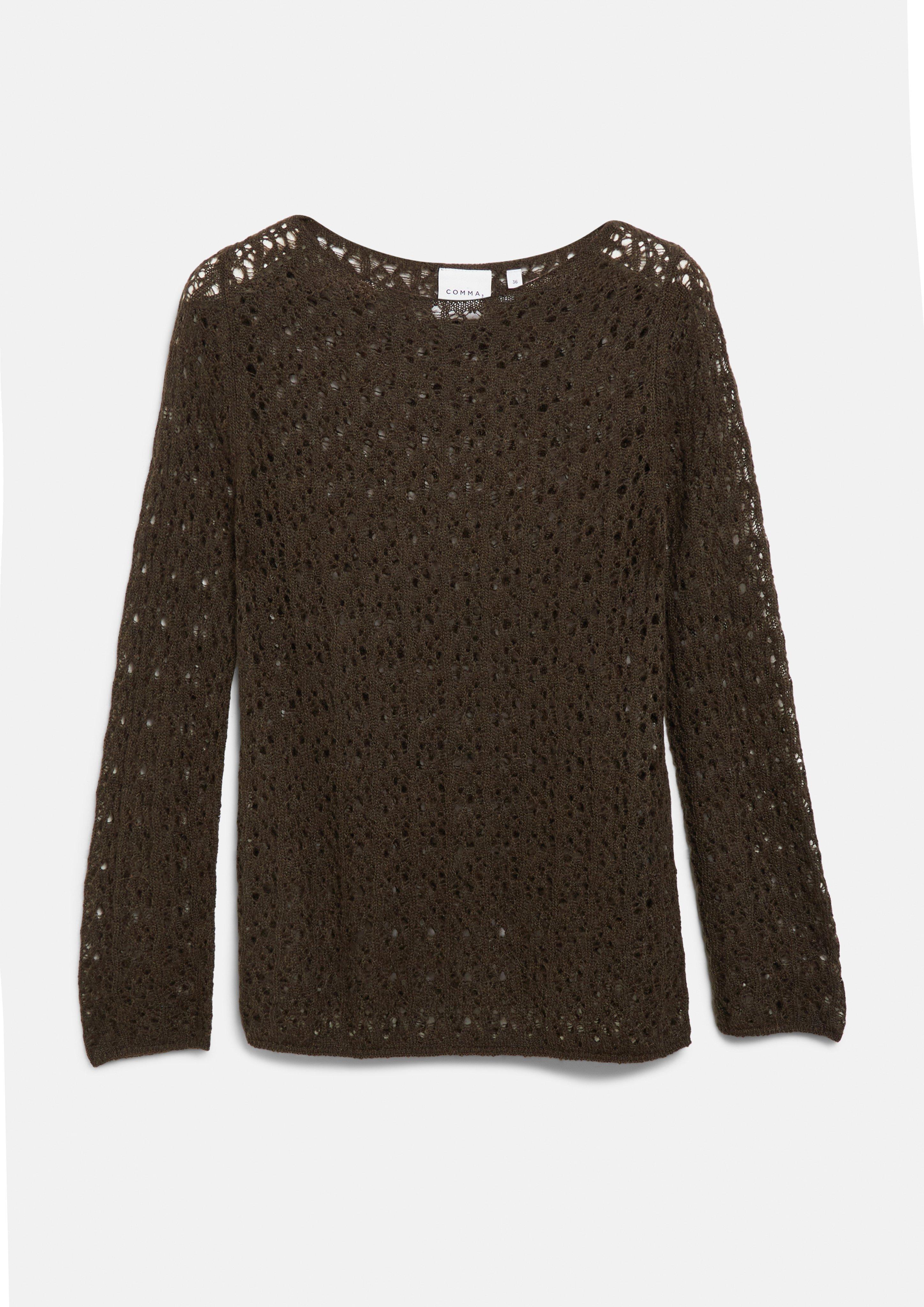 Damen Strickpullover in braun von comma