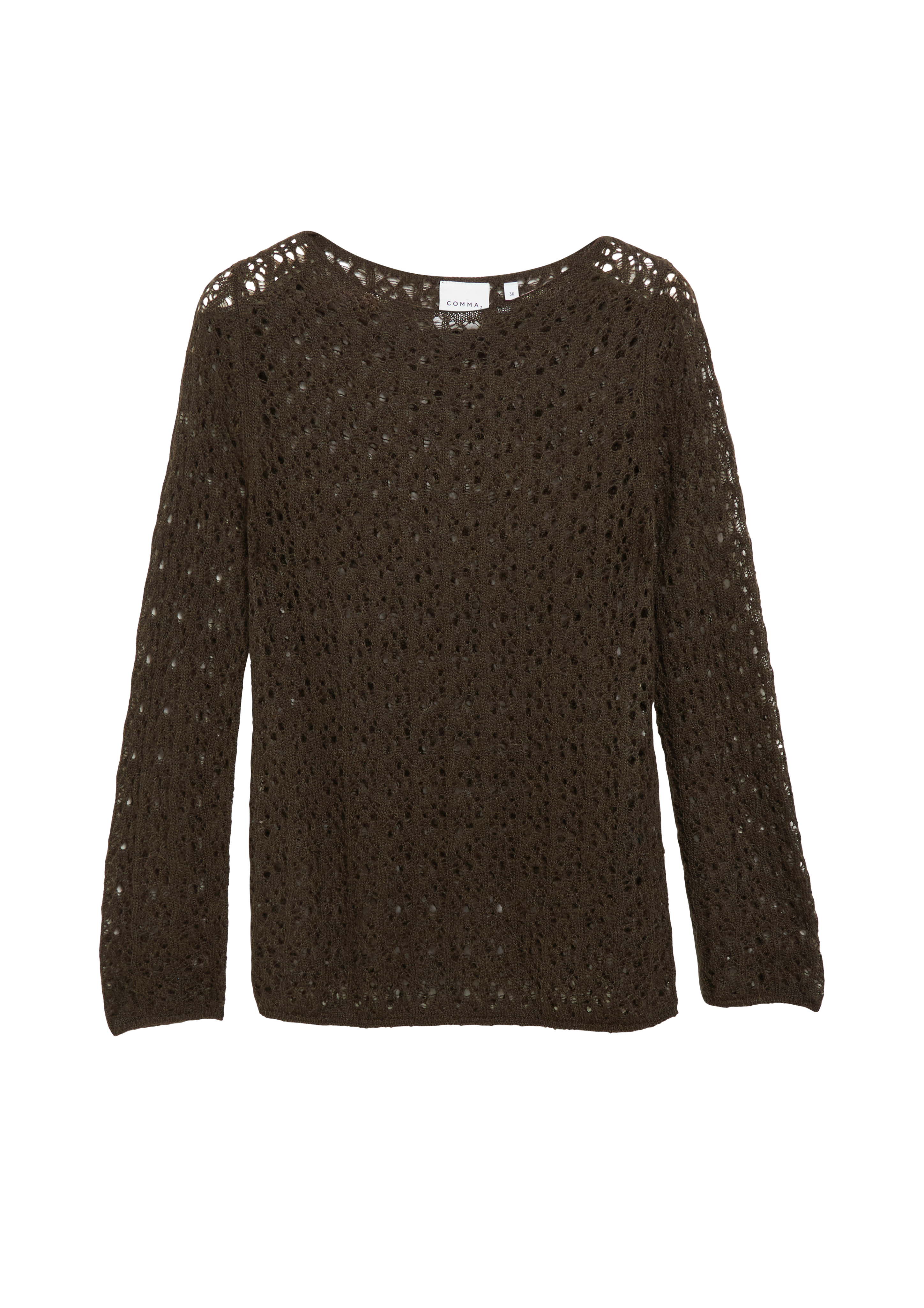 Trui met ajourpatroon van een alpaca-mix