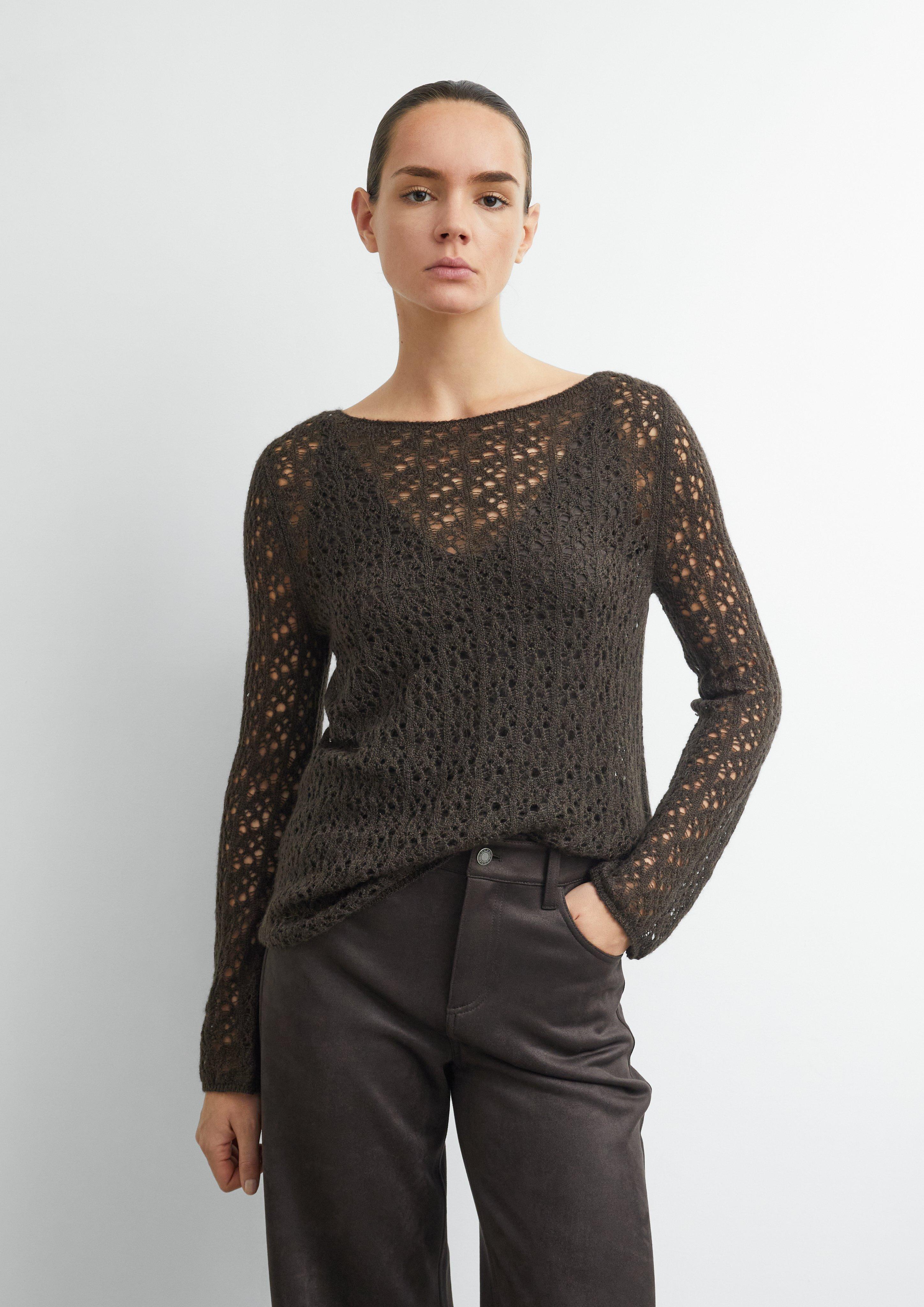Strickpullover in Farbe dunkelbraun von comma