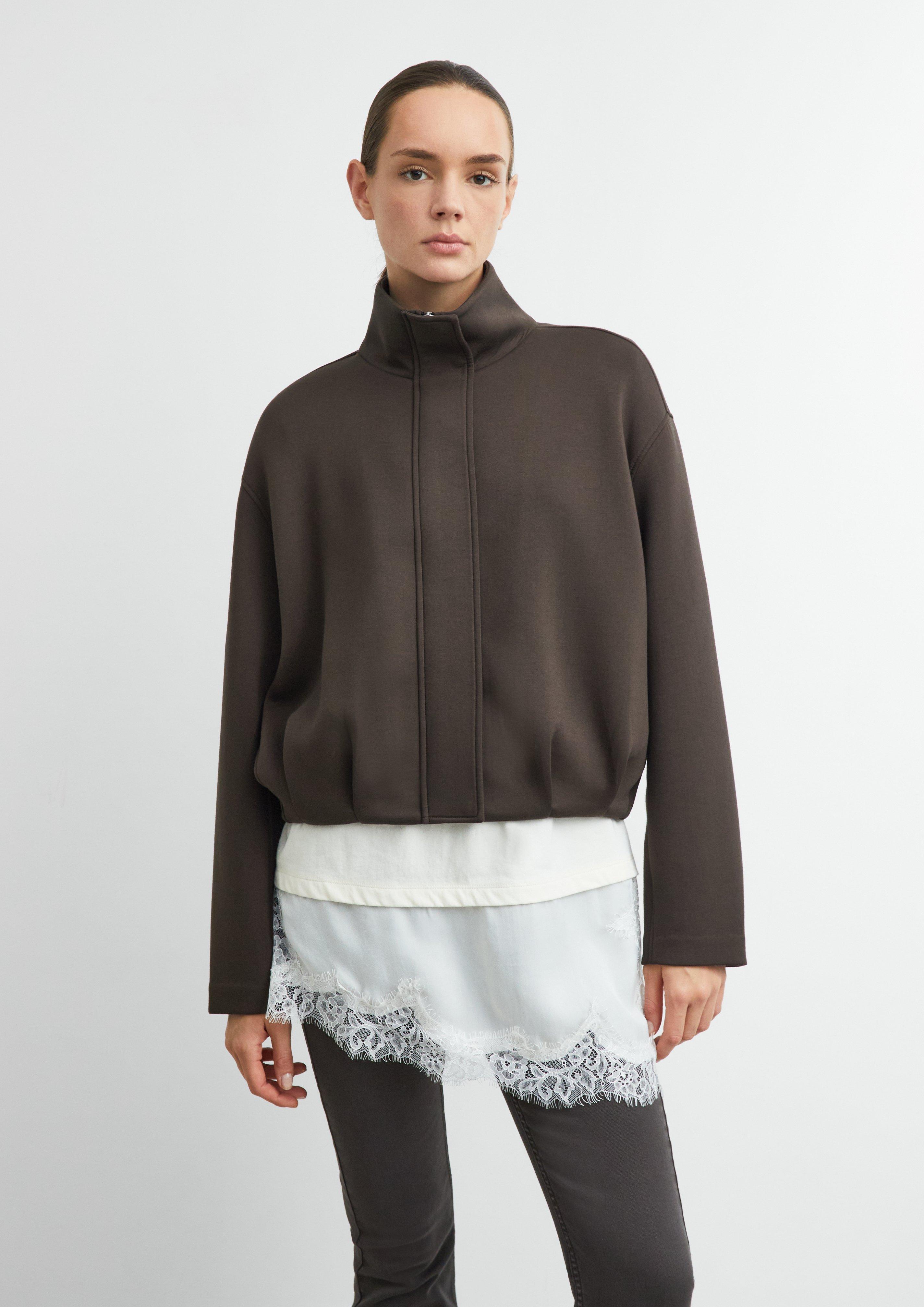 Veste blouson souple à col cheminée en  de 