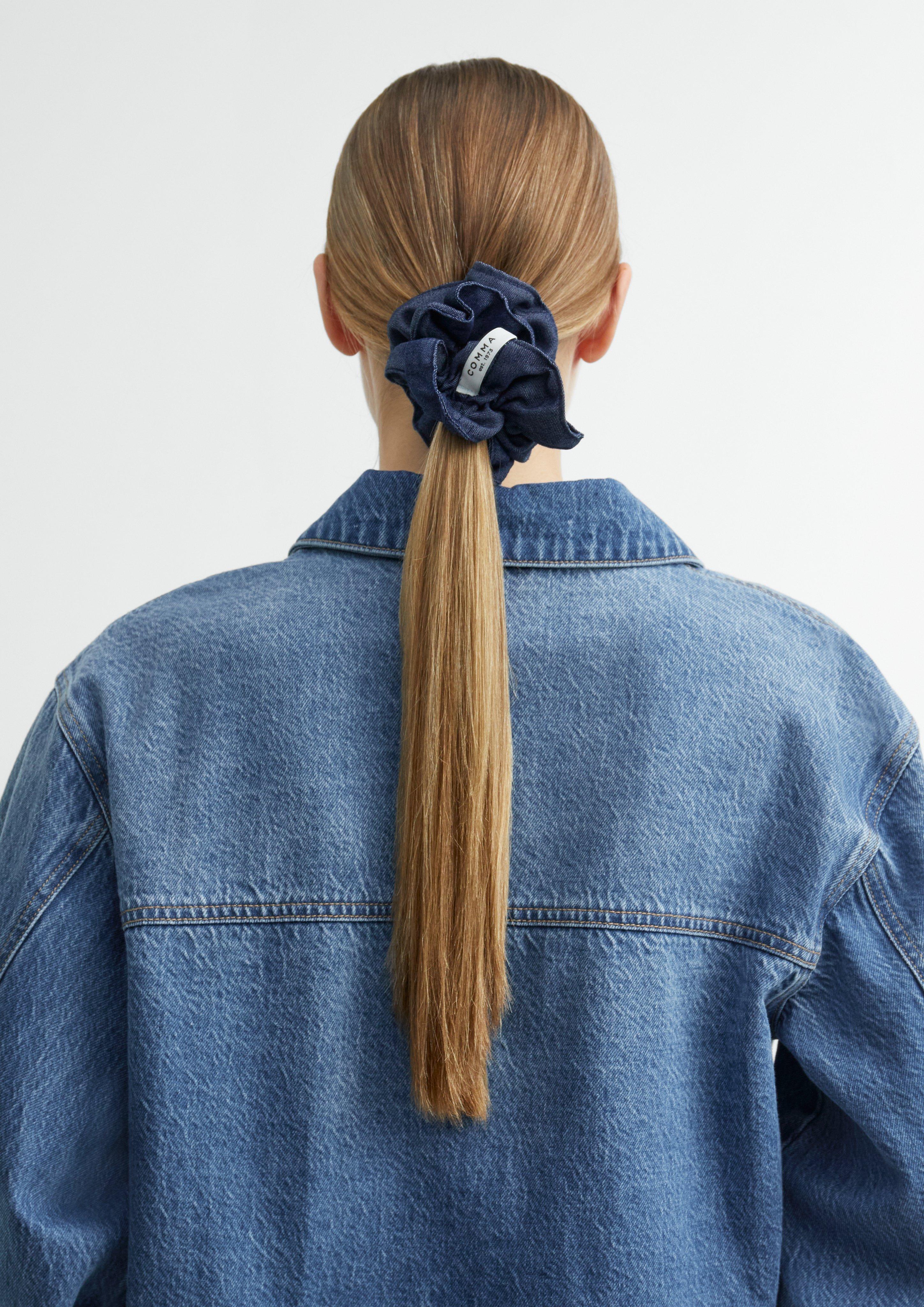 Damen Scrunchie in Denim-Optik in blau von comma