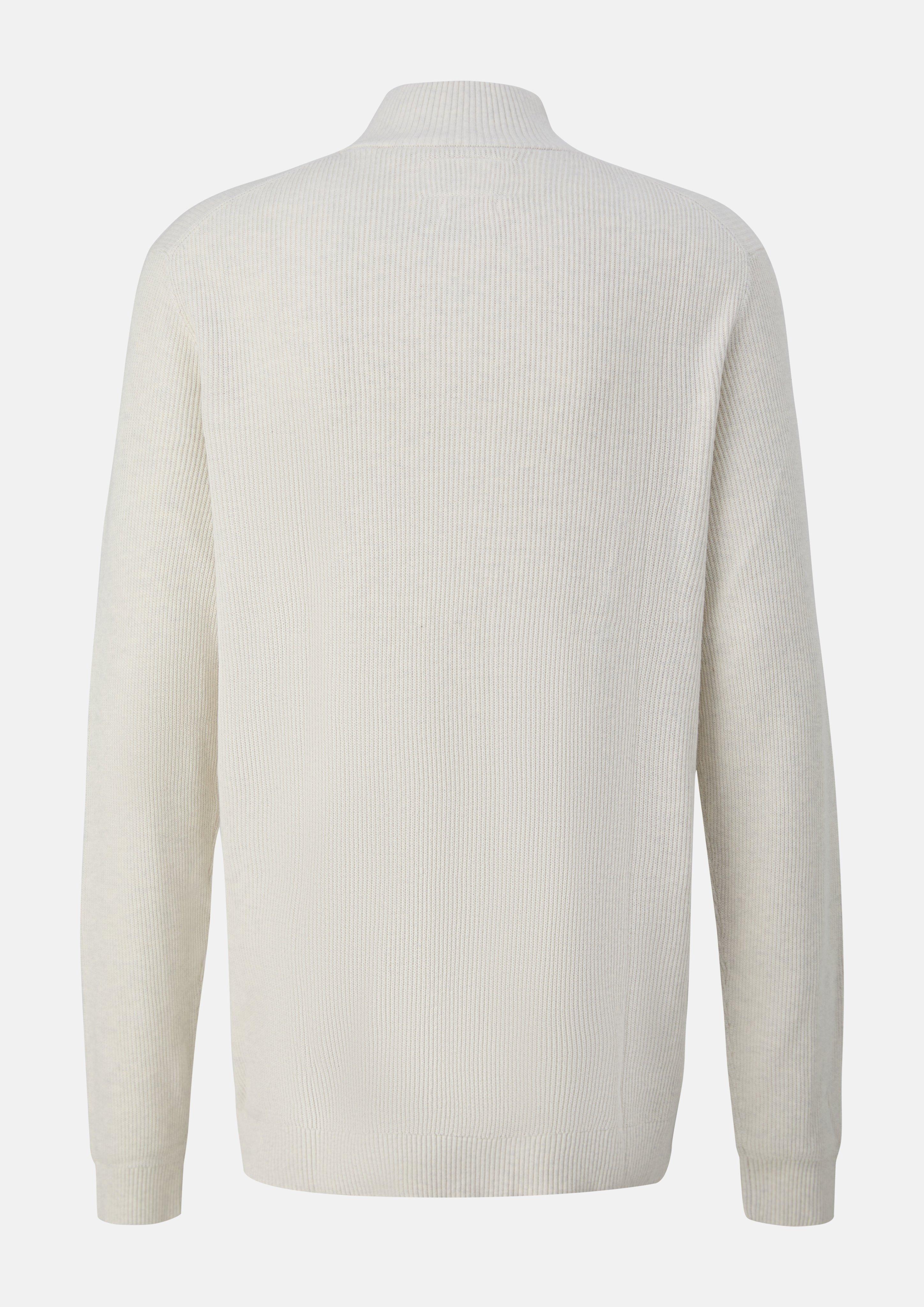 Hommes Pull en maille texturée à col roulé en crème de s.Oliver Men Tall Sizes