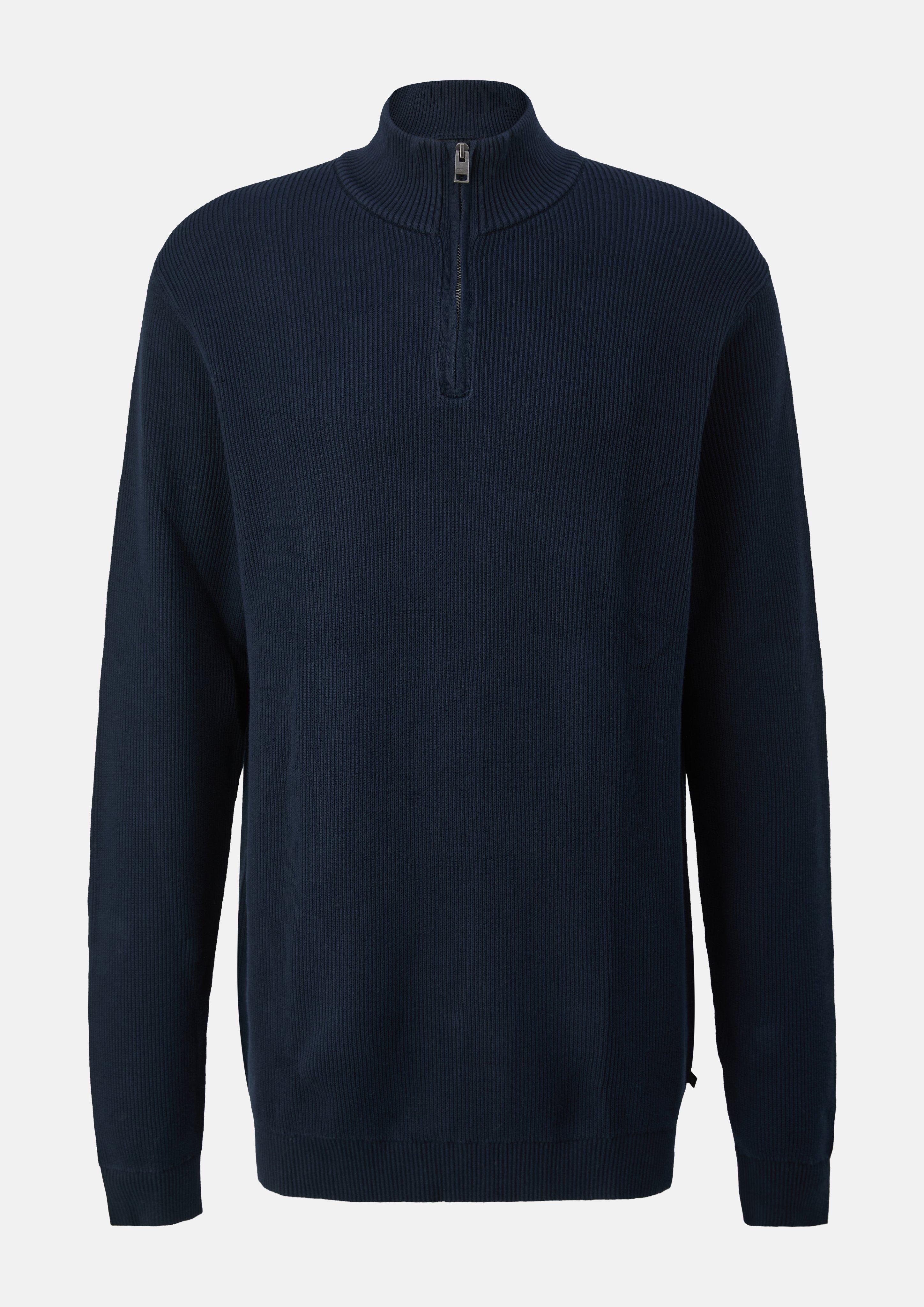 Hommes Pull en maille texturée à col roulé en bleu de s.Oliver Men Tall Sizes