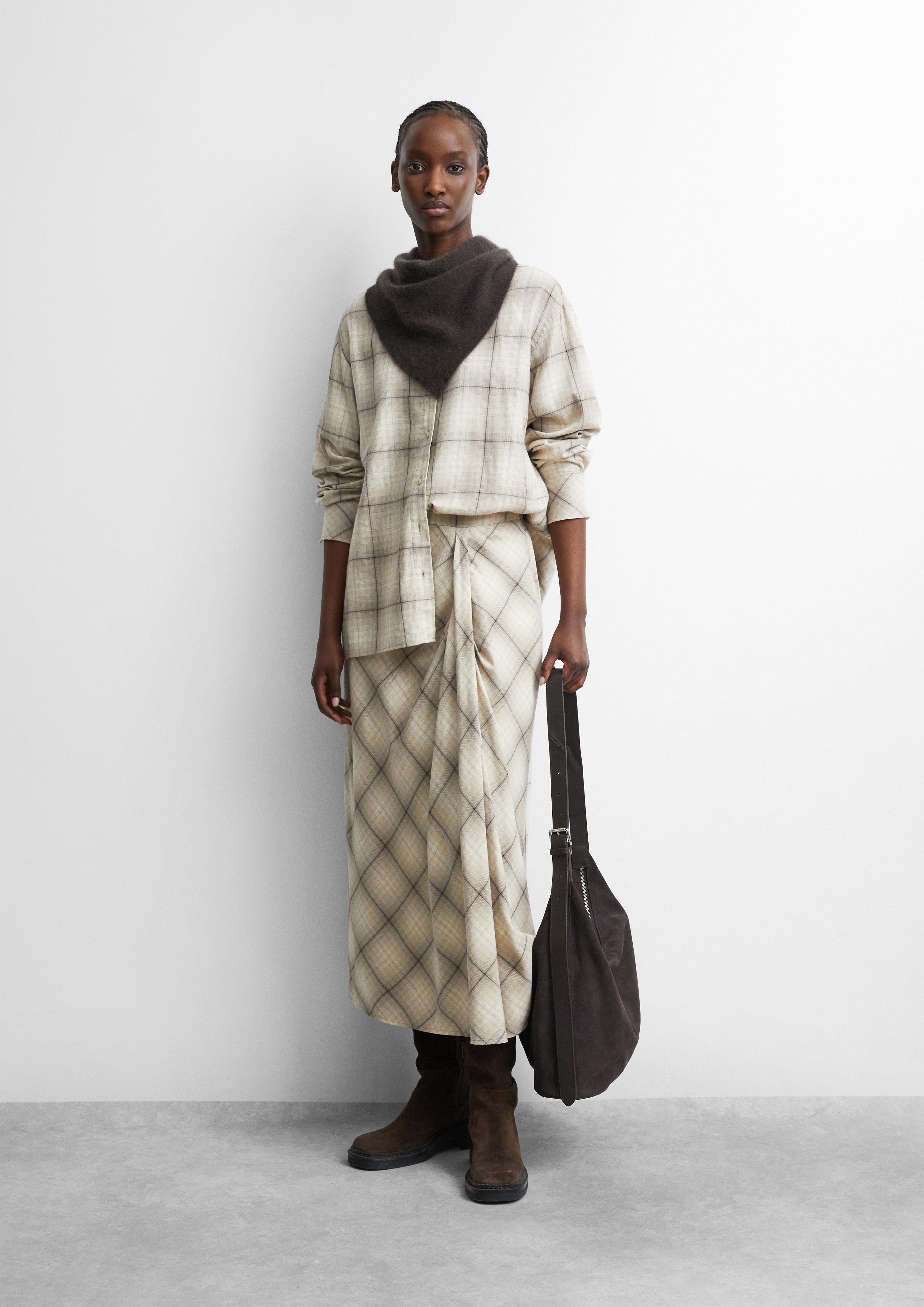 Femmes Foulard en brun de comma