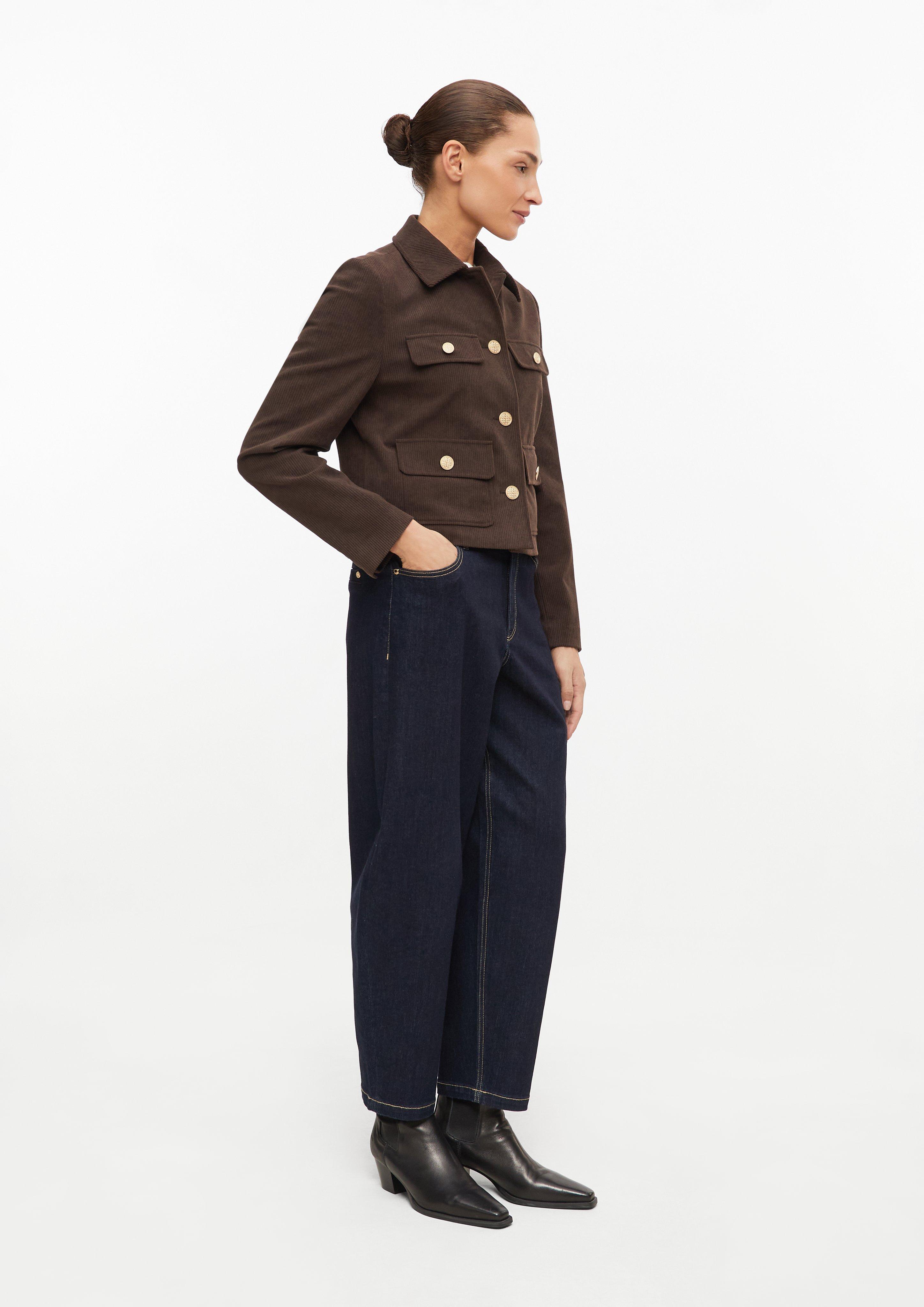 Damen Cord-Jacke mit Hemdkragen in braun von s.Oliver BLACK LABEL
