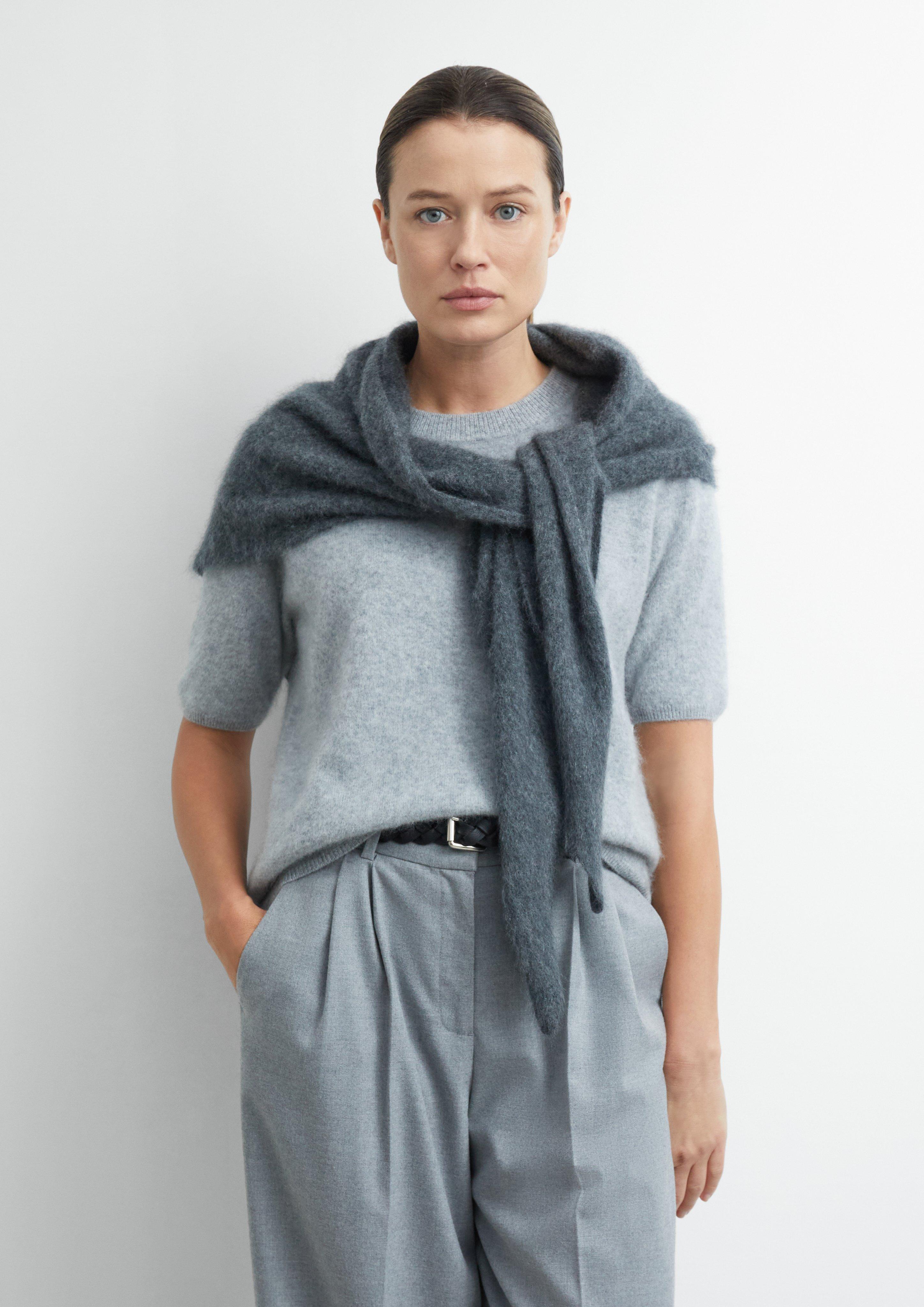 Femmes Foulard en gris de comma
