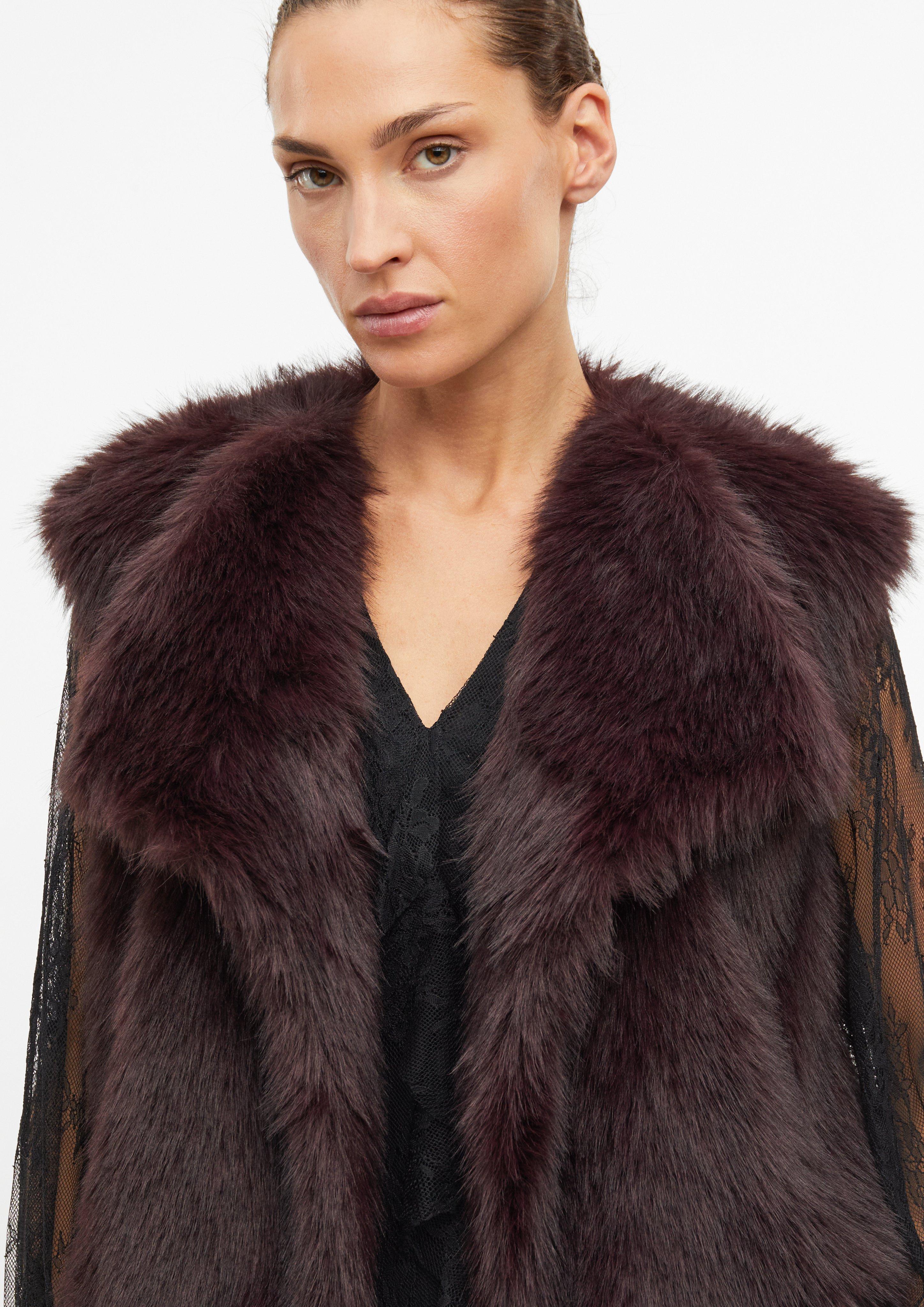 Dames Vest van imitatiebont in bruin van s.Oliver BLACK LABEL