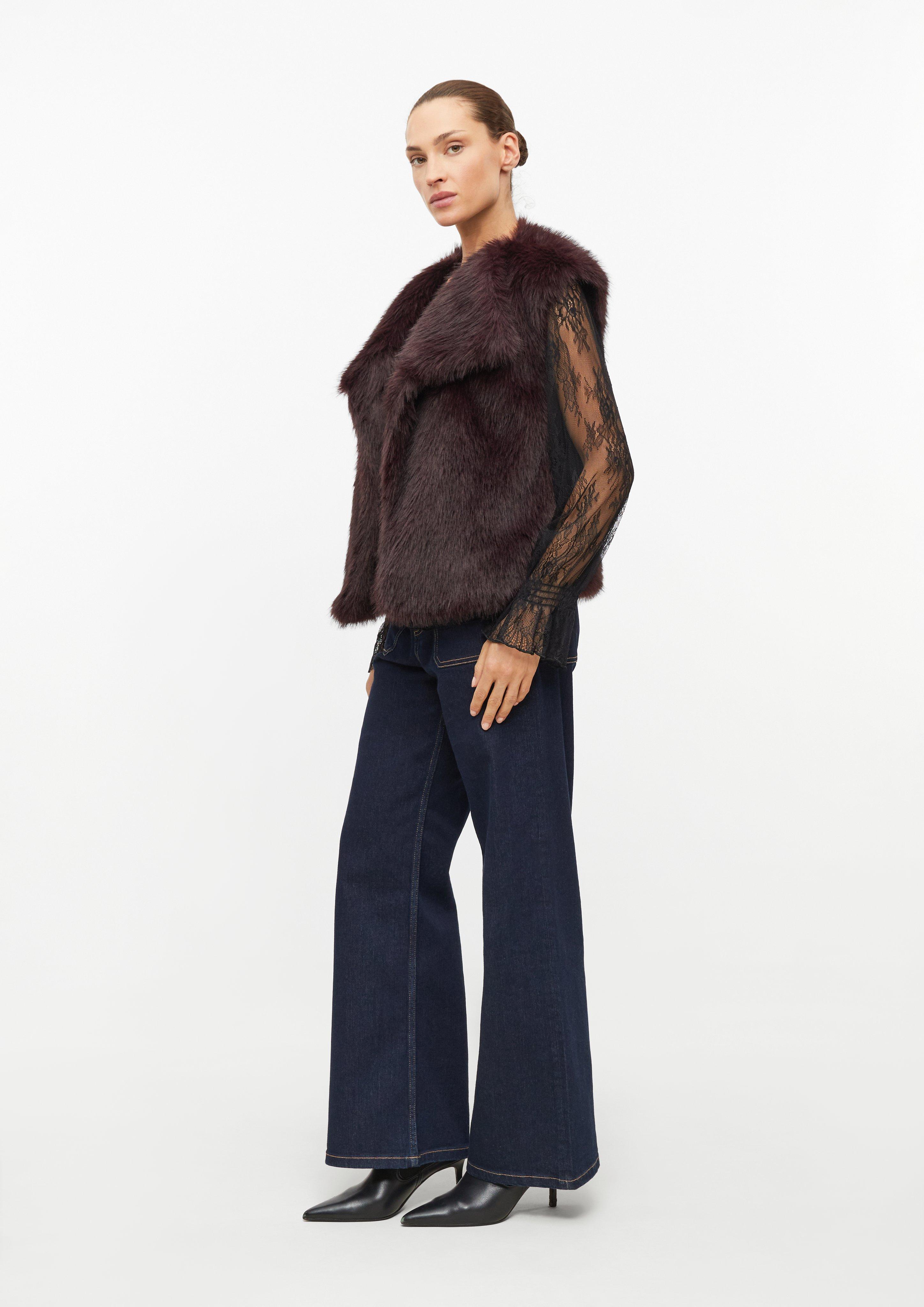 Dames Vest van imitatiebont in bruin van s.Oliver BLACK LABEL