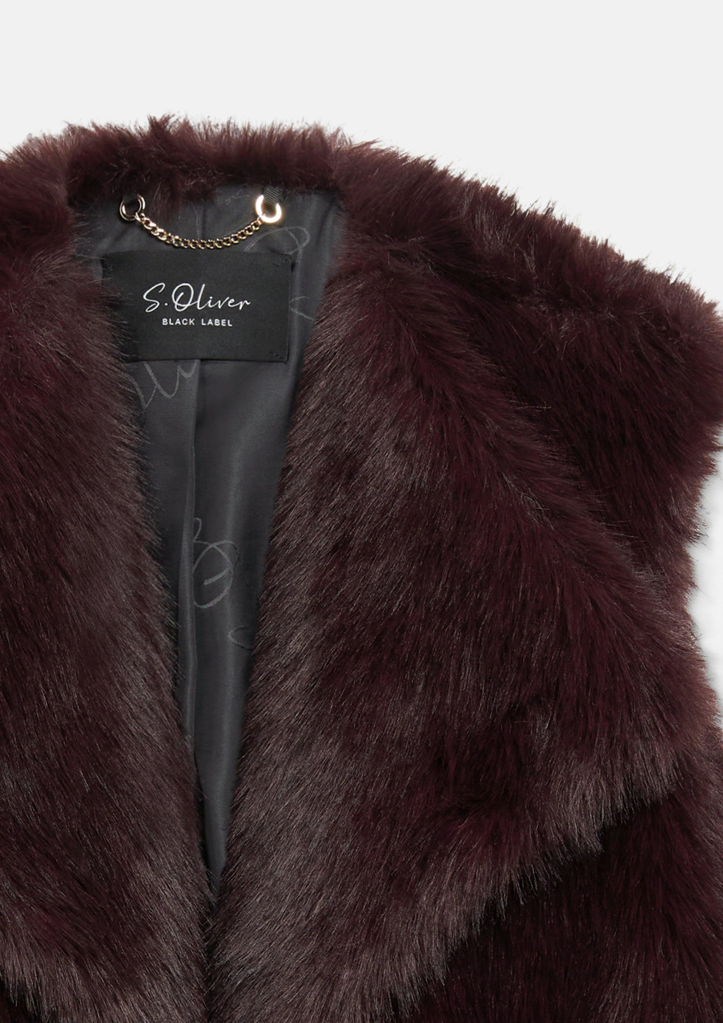 Dames Vest van imitatiebont in bruin van s.Oliver BLACK LABEL