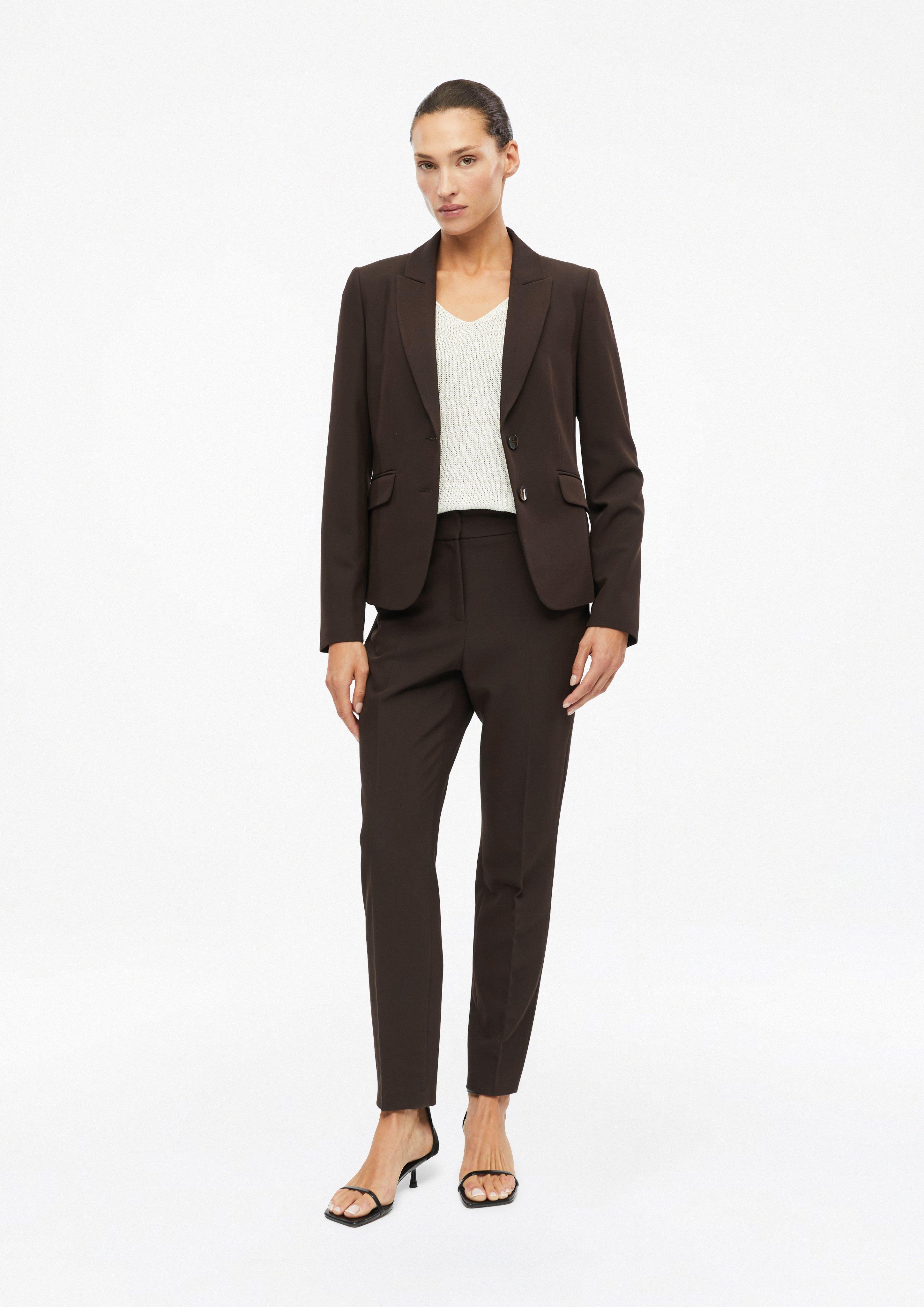 Femmes Blazer en sergé, coupe slim en brun de s.Oliver BLACK LABEL