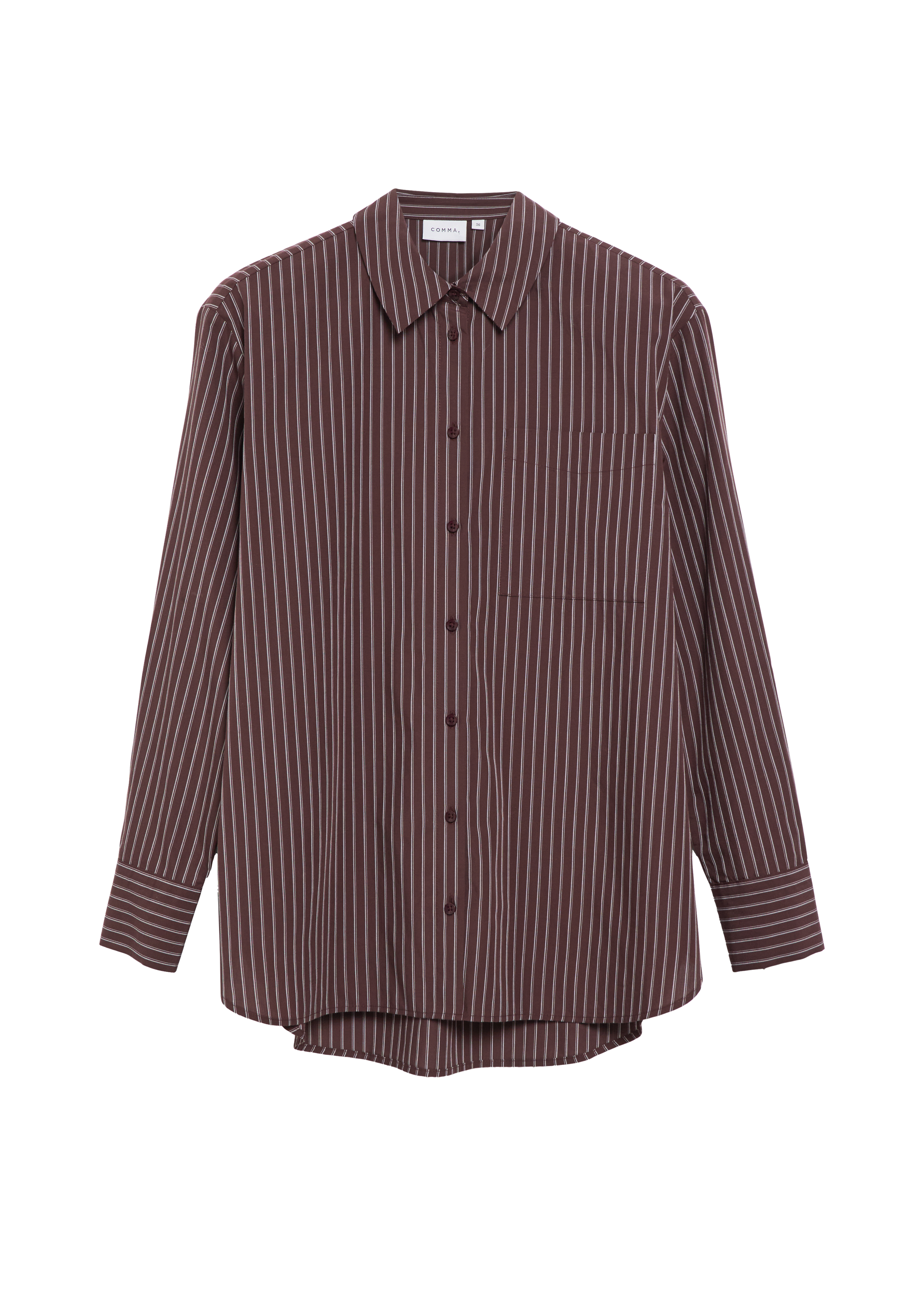 Gestreepte popeline overhemdblouse