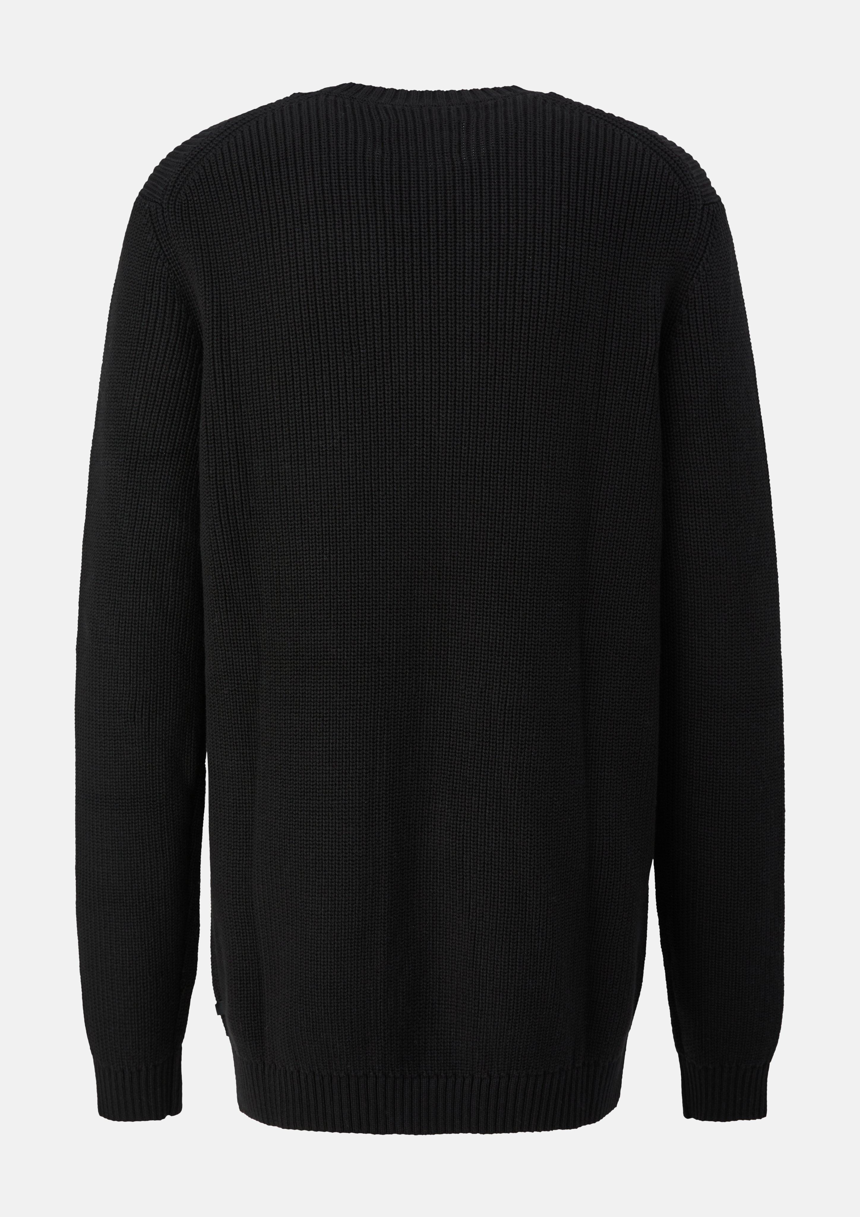 Men Knitted pullover in black by s.Oliver Men Tall Sizes