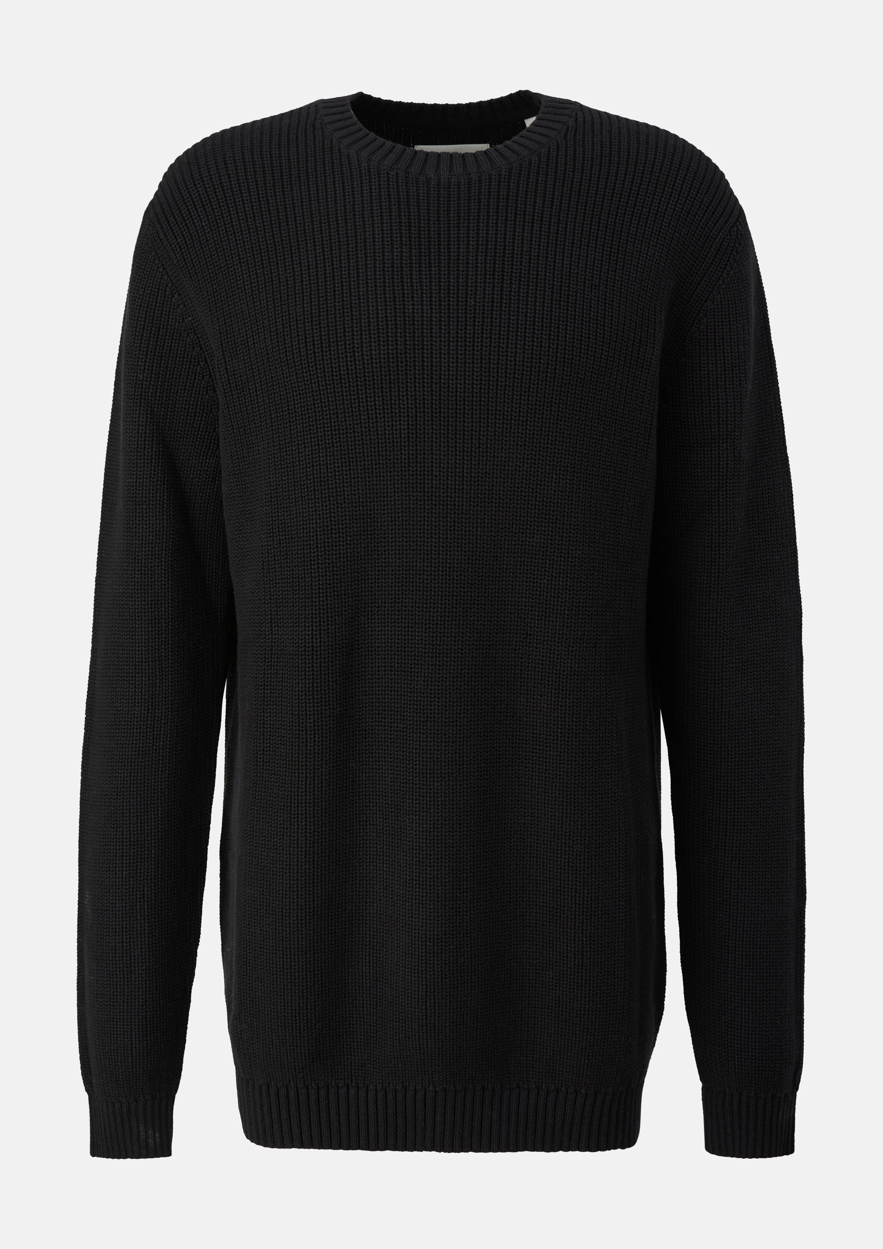 Men Knitted pullover in black by s.Oliver Men Tall Sizes