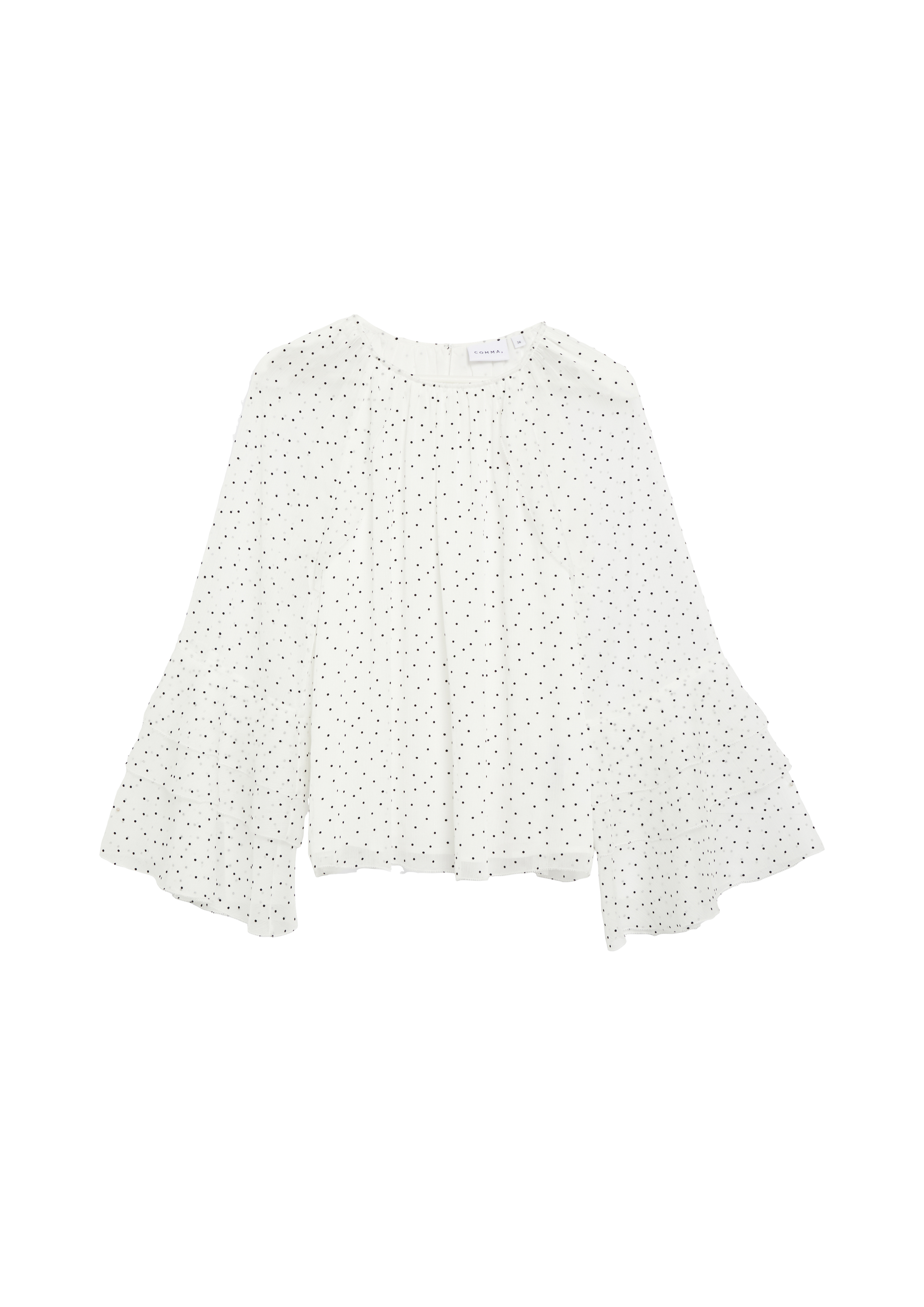 Chiffonblouse met kleine stippen