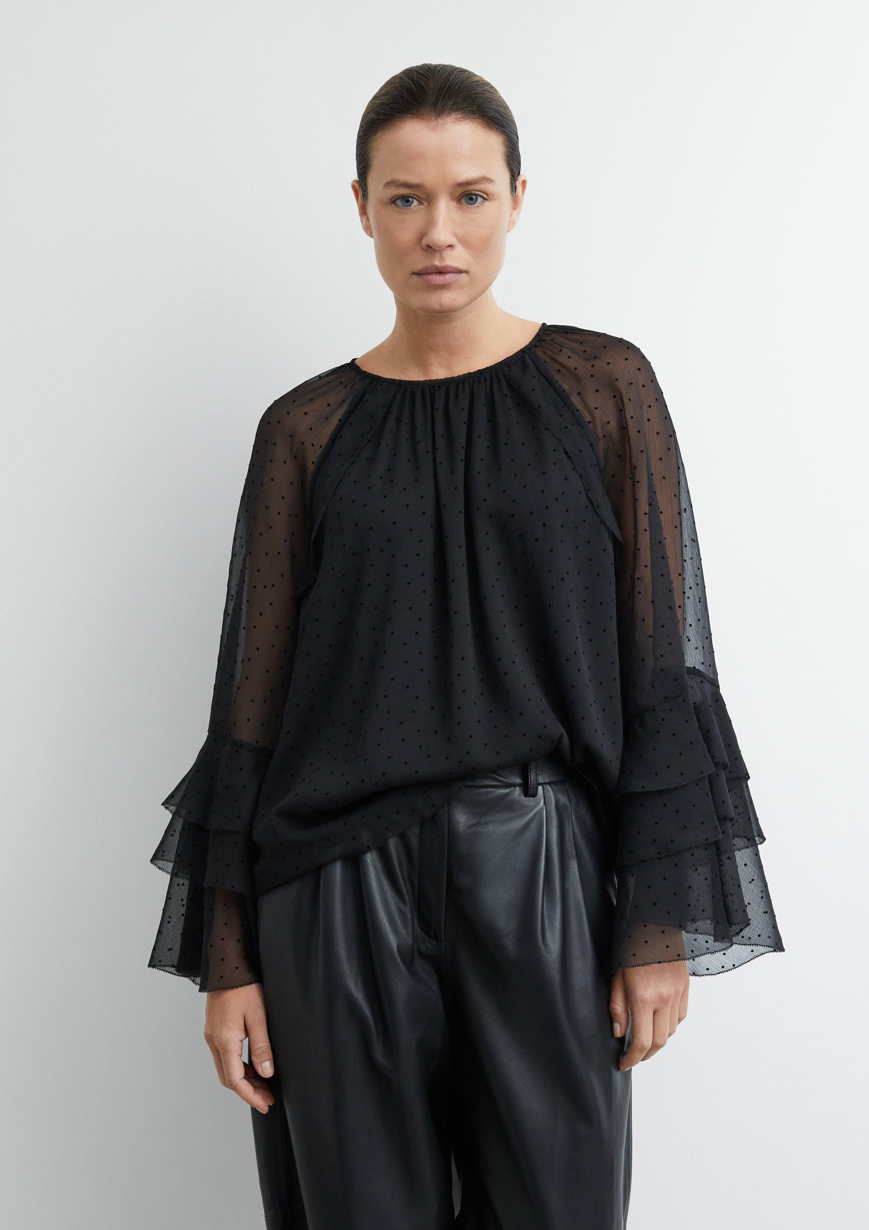 Bluse in Farbe schwarz von COMMA