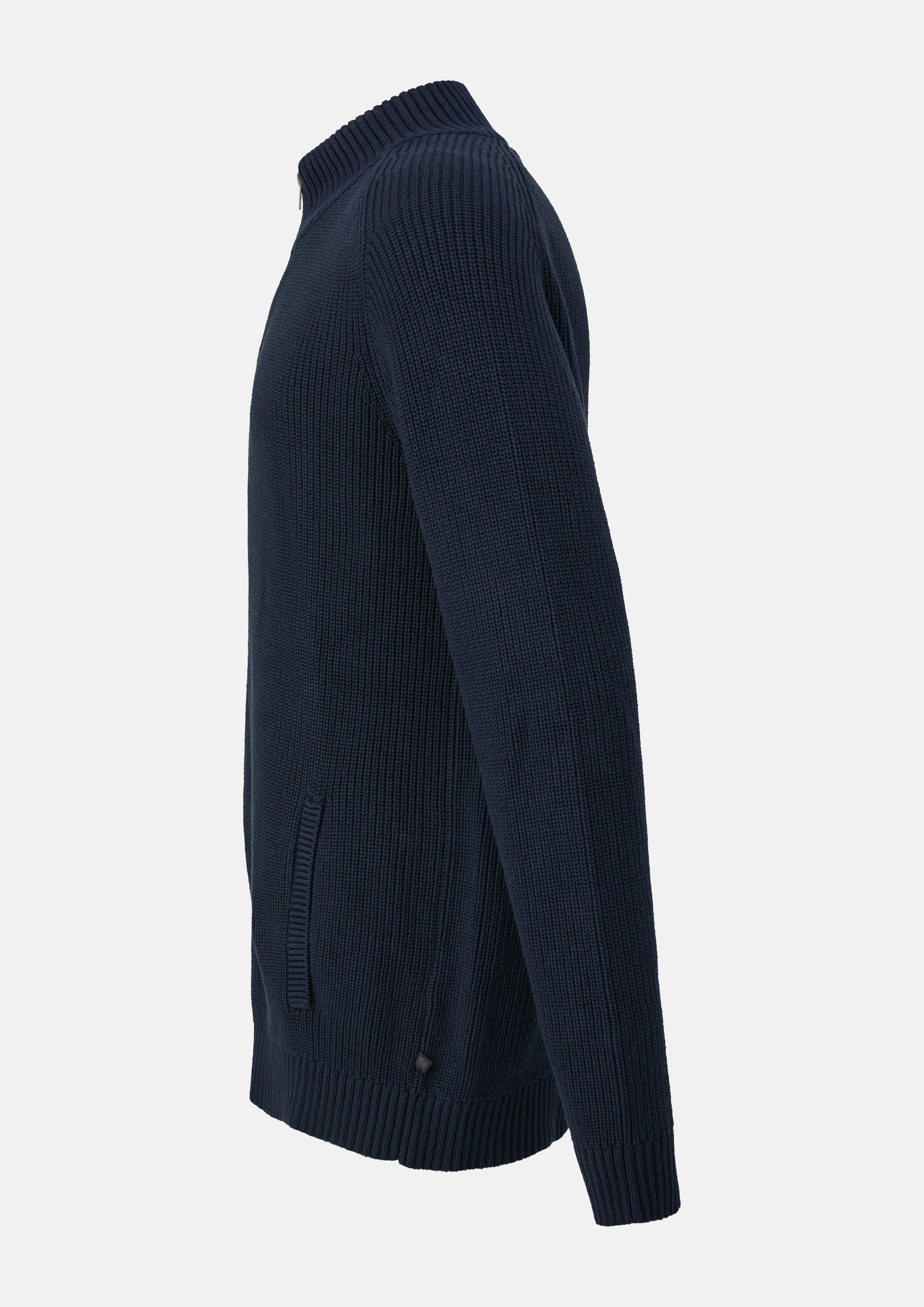 Men Textured cardigan made of 100% cotton in blue by s.Oliver Men Tall Sizes