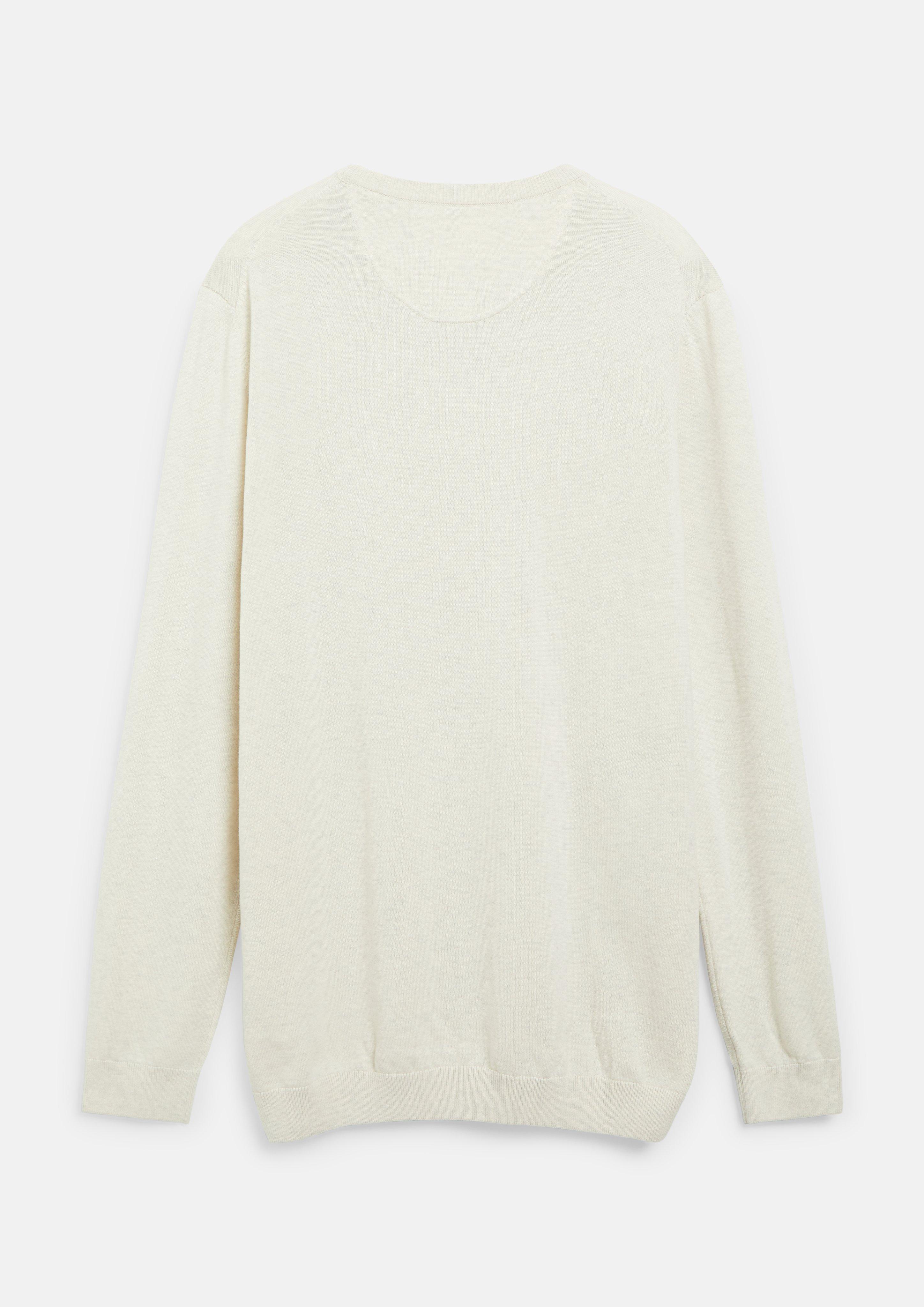Heren Gebreide trui in crème van s.Oliver Men Tall Sizes